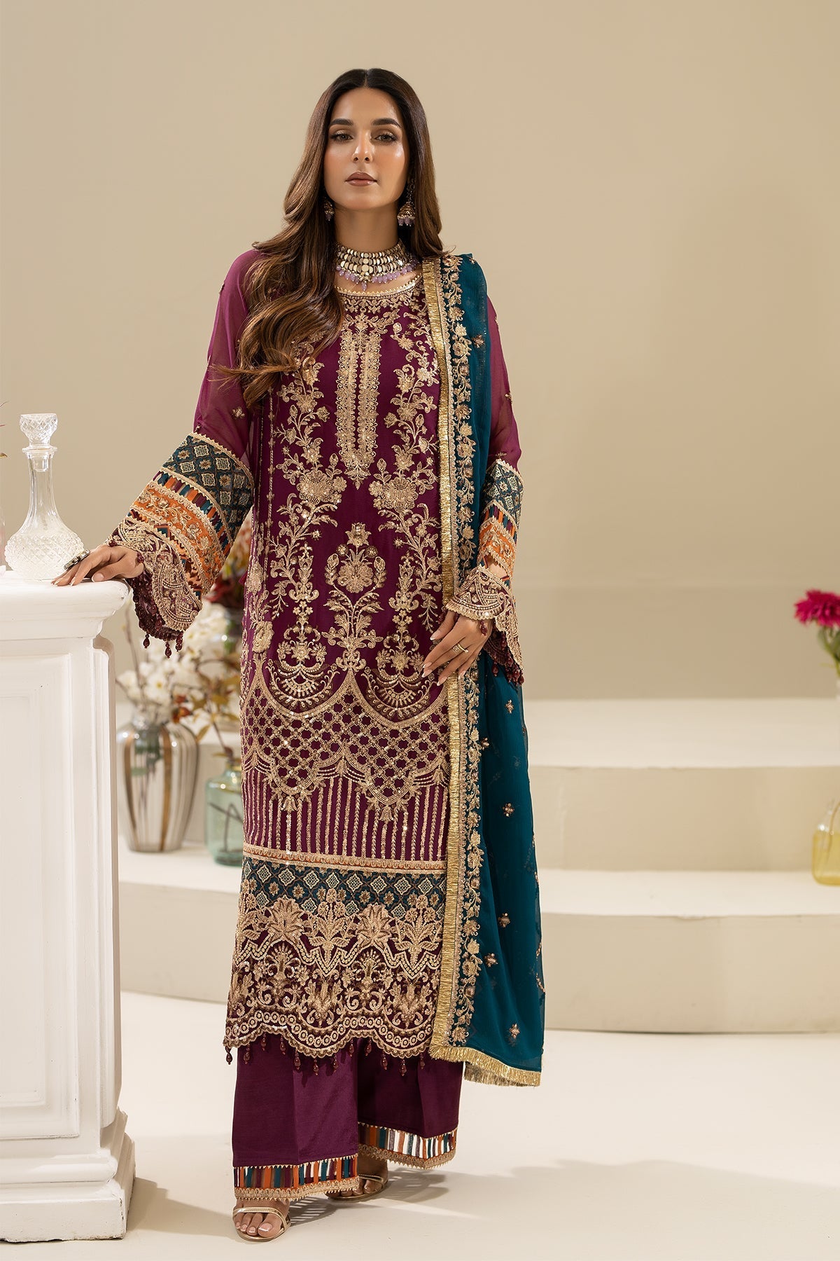 Imrozia Premium | Nisha Collection | M-84 ZEHAK - by - Libasekhas UK - Registered Vendor of : Imrozia Premium - 100% Original Designer Dresss