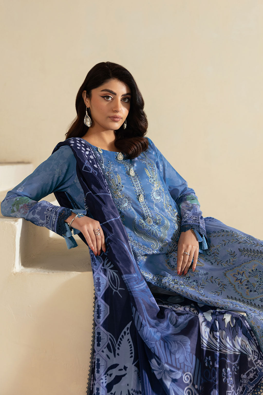 Ramsha | Mashaal Luxury Lawn | L-1302 - by - Libasekhas UK - Registered Vendor of : Ramsha - 100% Original Designer Dresss