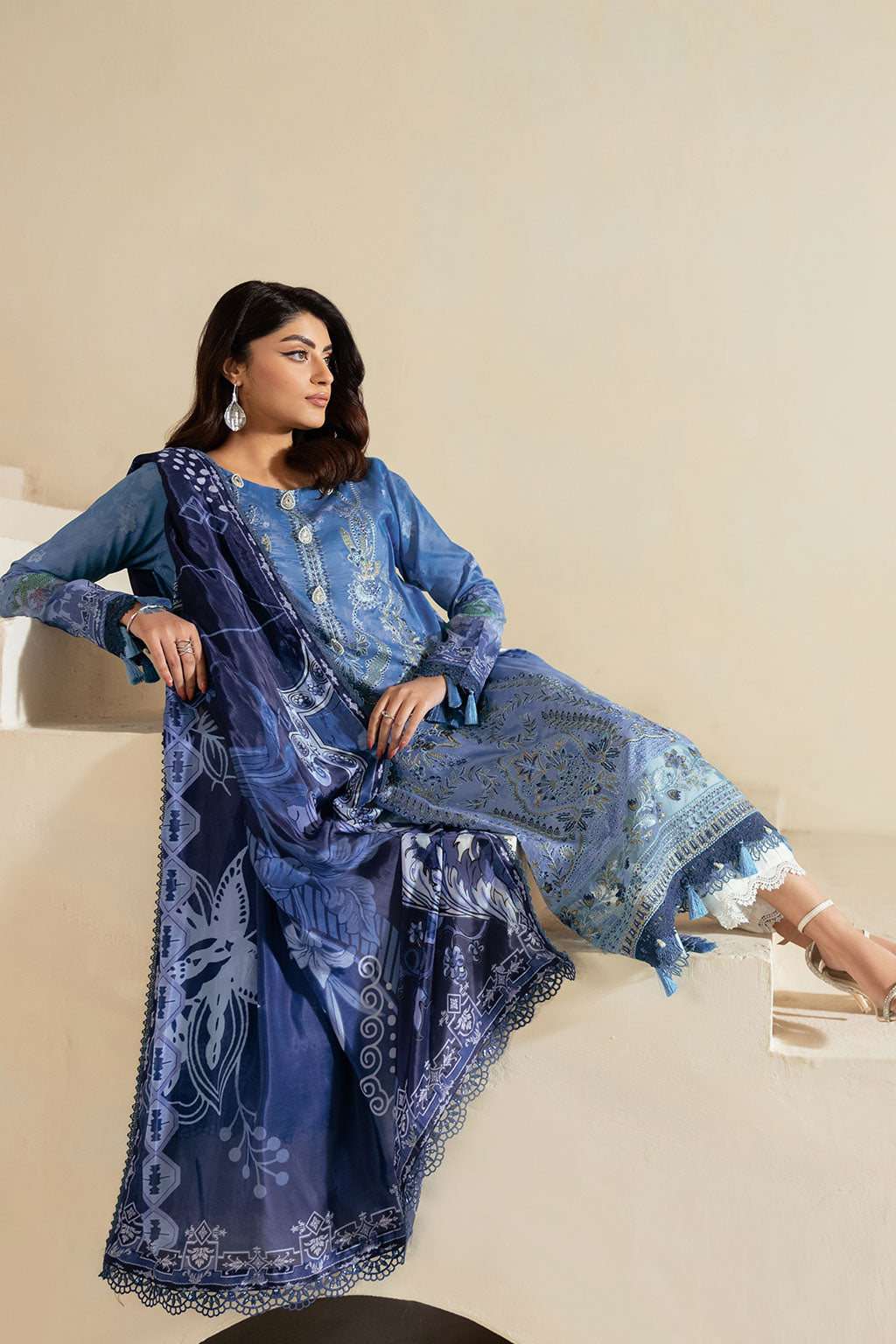 Ramsha | Mashaal Luxury Lawn | L-1302 - by - Libasekhas UK - Registered Vendor of : Ramsha - 100% Original Designer Dresss