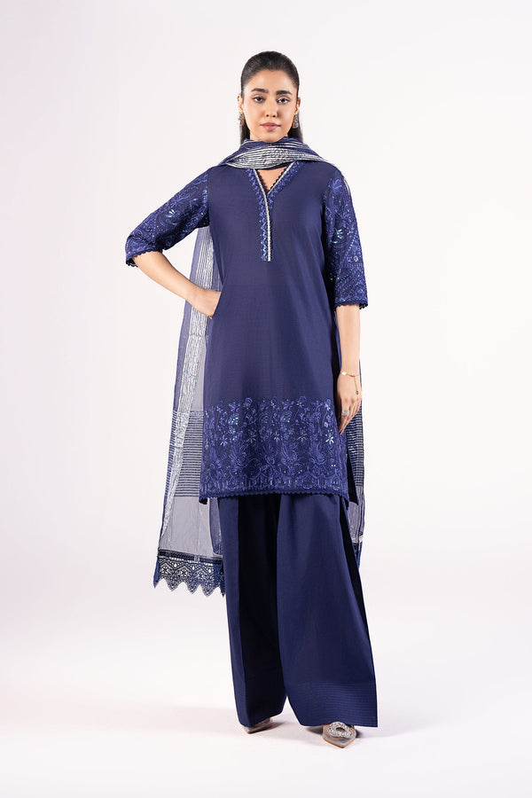 Maria B | Basics RTW | 3 Pc Embroidered Dobby Suit | MB-CS25-137 - by - Libasekhas UK - Registered Vendor of : Maria B - 100% Original Designer Dresss