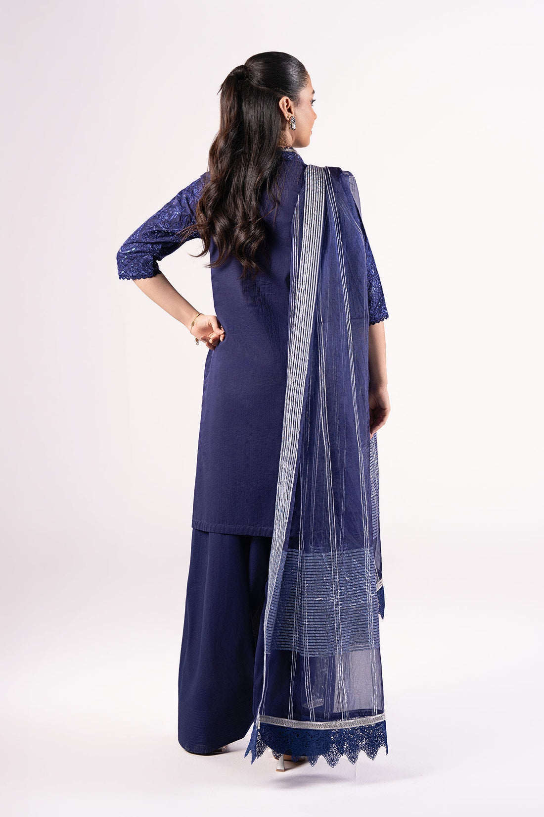 Maria B | Basics RTW | 3 Pc Embroidered Dobby Suit | MB-CS25-137 - by - Libasekhas UK - Registered Vendor of : Maria B - 100% Original Designer Dresss