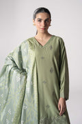 Maria B | Basics RTW | 3 Pc Embroidered Lurex Stripe Suit | MB-CS25-143 - by - Libasekhas UK - Registered Vendor of : Maria B - 100% Original Designer Dresss