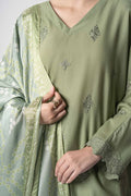 Maria B | Basics RTW | 3 Pc Embroidered Lurex Stripe Suit | MB-CS25-143 - by - Libasekhas UK - Registered Vendor of : Maria B - 100% Original Designer Dresss