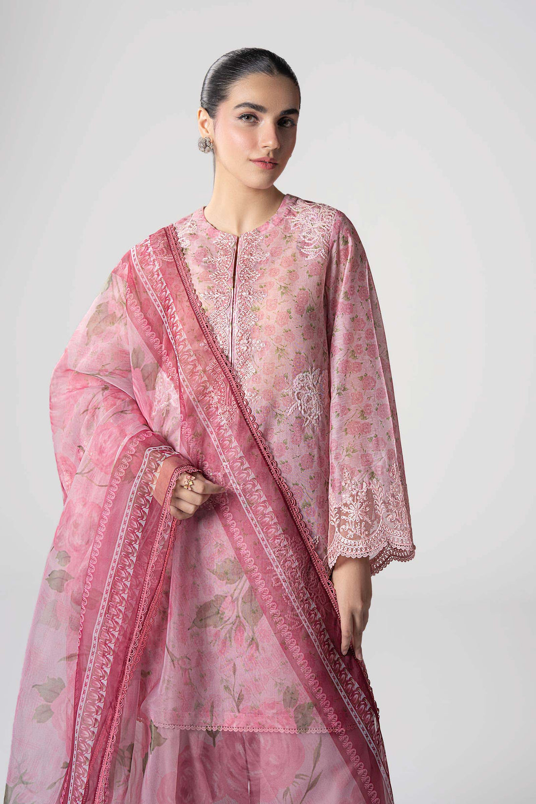 Maria B | Basics RTW | 3 Pc Embroidered Dobby Suit | MB-CS25-145 - by - Libasekhas UK - Registered Vendor of : Maria B - 100% Original Designer Dresss