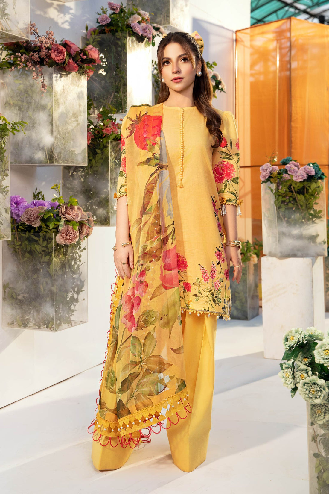 Maria B | M Basic Summer Lawn 25 | MB-CUS25-701A - by - Libasekhas UK - Registered Vendor of : Maria B - 100% Original Designer Dresss