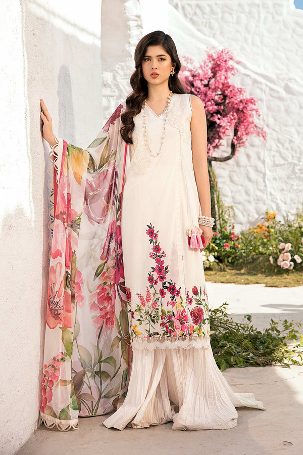 Maria B | M Basic Summer Lawn 25 | MB-CUS25-701B - by - Libasekhas UK - Registered Vendor of : Maria B - 100% Original Designer Dresss