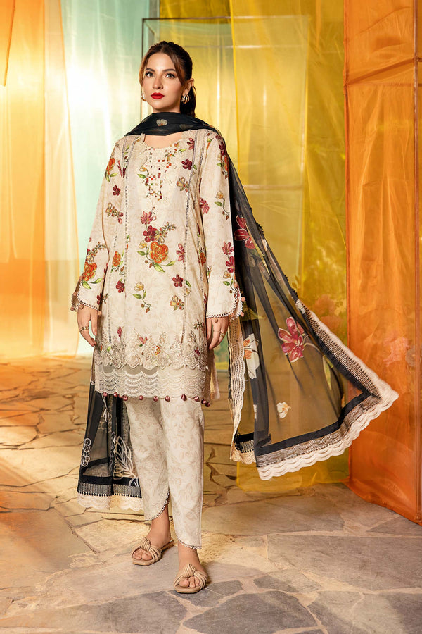 Maria B | M Basic Summer Lawn 25 | MB-CUS25-702B - by - Libasekhas UK - Registered Vendor of : Maria B - 100% Original Designer Dresss