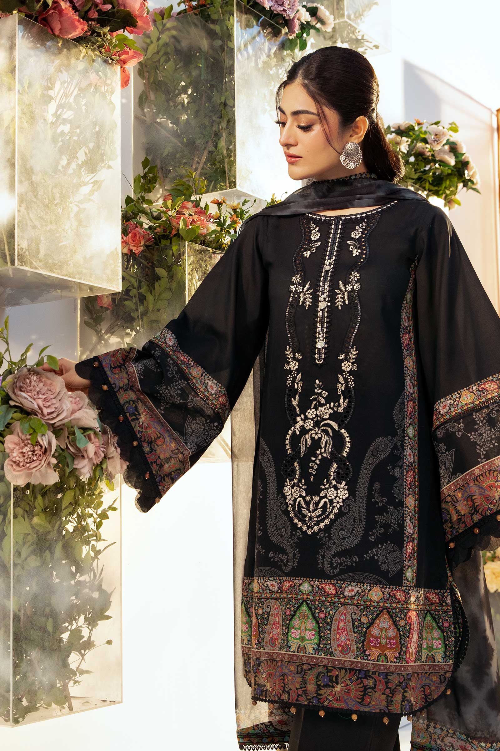 Maria B | M Basic Summer Lawn 25 | MB-CUS25-703A - by - Libasekhas UK - Registered Vendor of : Maria B - 100% Original Designer Dresss