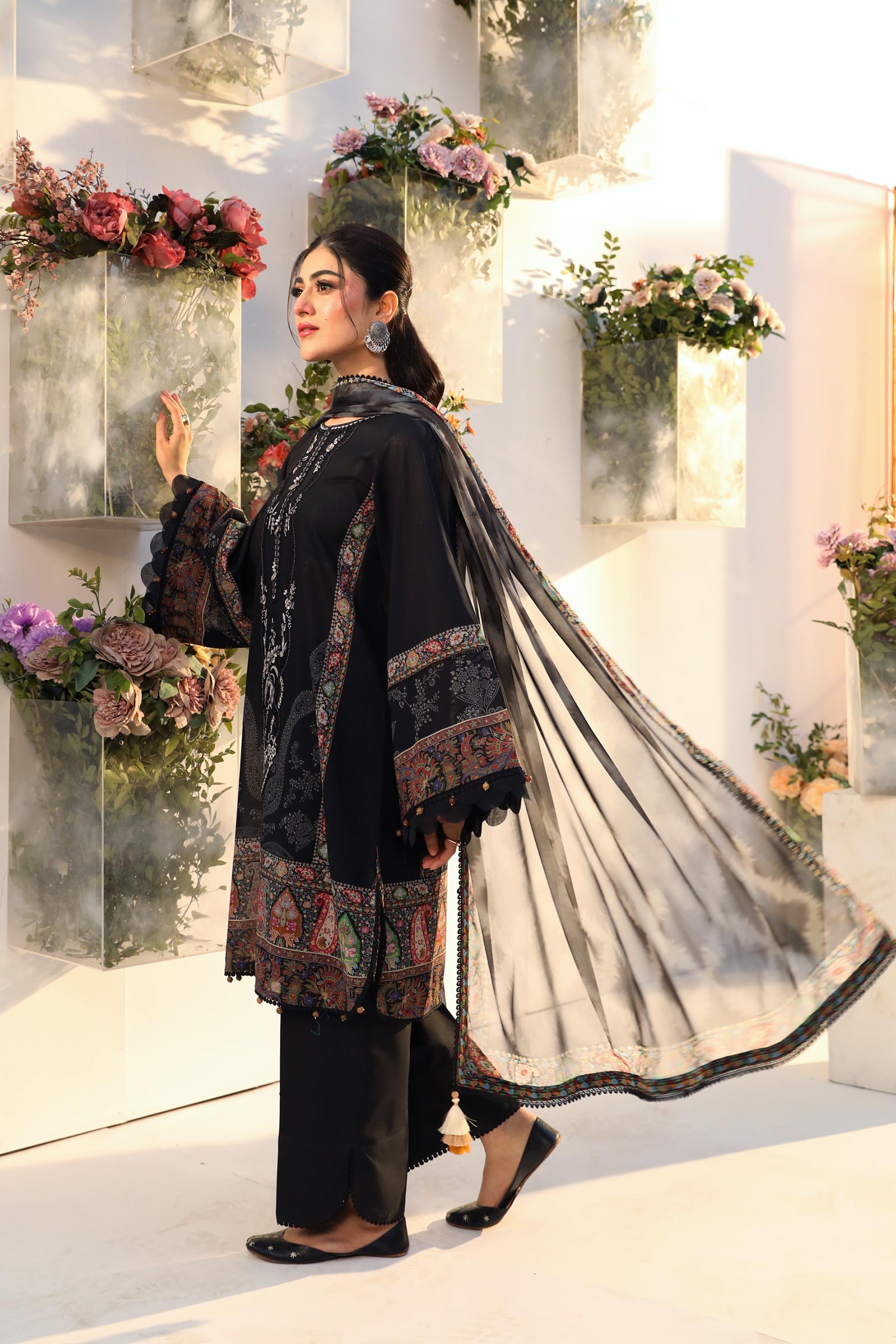 Maria B | M Basic Summer Lawn 25 | MB-CUS25-703A - by - Libasekhas UK - Registered Vendor of : Maria B - 100% Original Designer Dresss