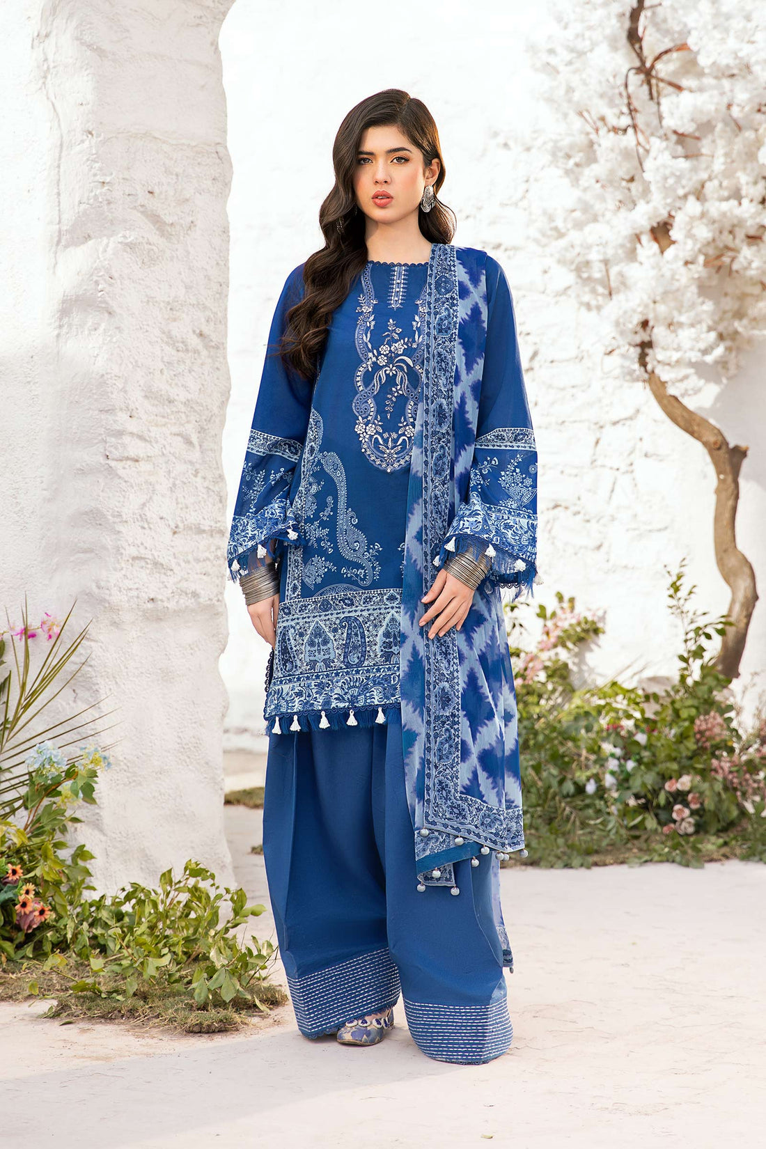 Maria B | M Basic Summer Lawn 25 | MB-CUS25-703B - by - Libasekhas UK - Registered Vendor of : Maria B - 100% Original Designer Dresss