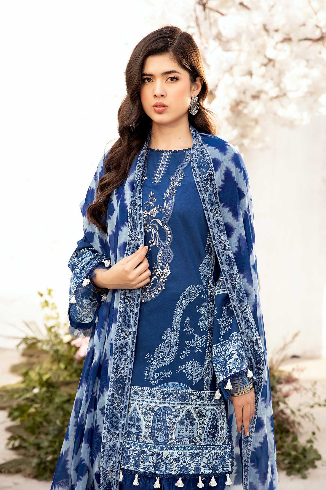 Maria B | M Basic Summer Lawn 25 | MB-CUS25-703B - by - Libasekhas UK - Registered Vendor of : Maria B - 100% Original Designer Dresss