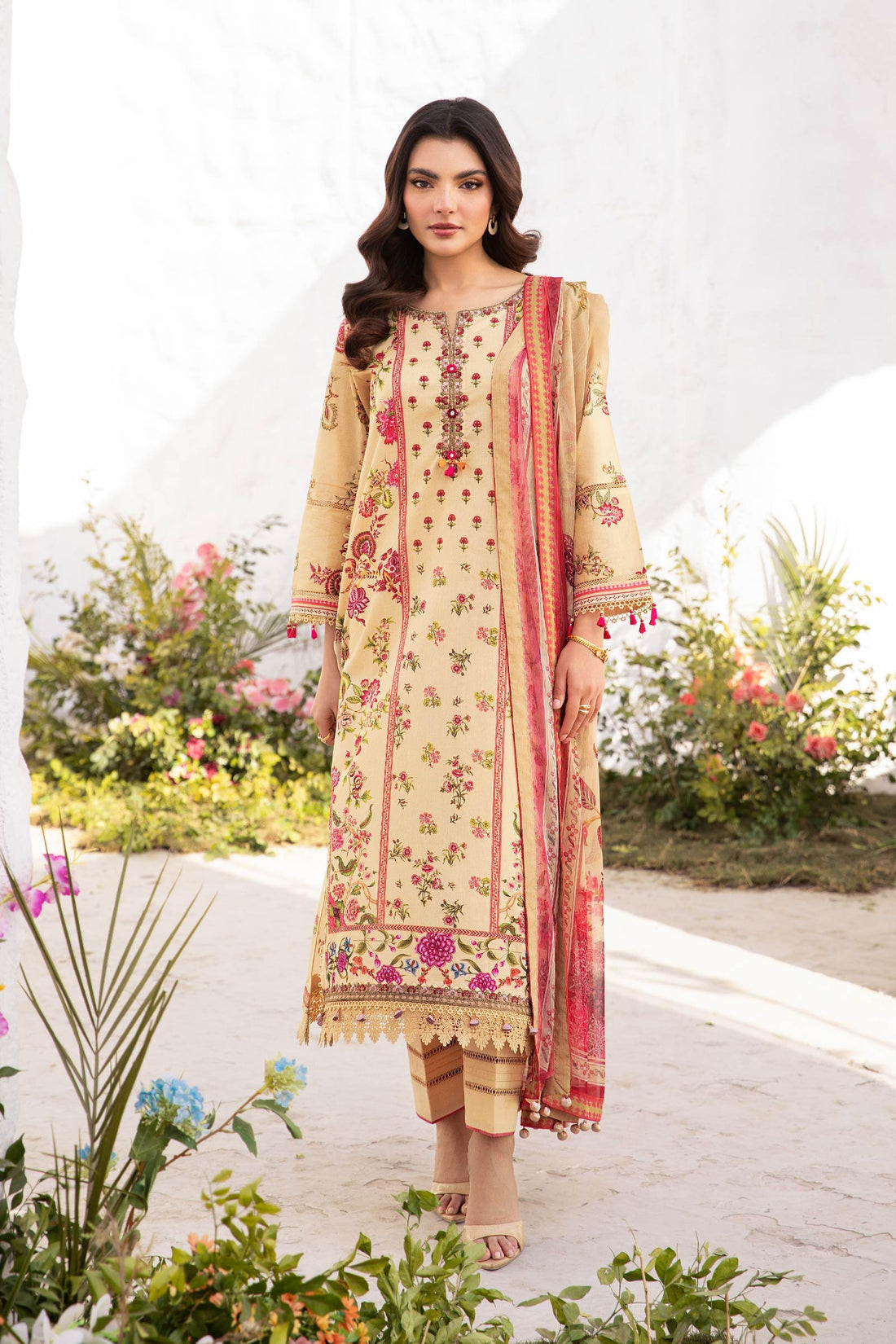 Maria B | M Basic Summer Lawn 25 | MB-CUS25-705A - by - Libasekhas UK - Registered Vendor of : Maria B - 100% Original Designer Dresss