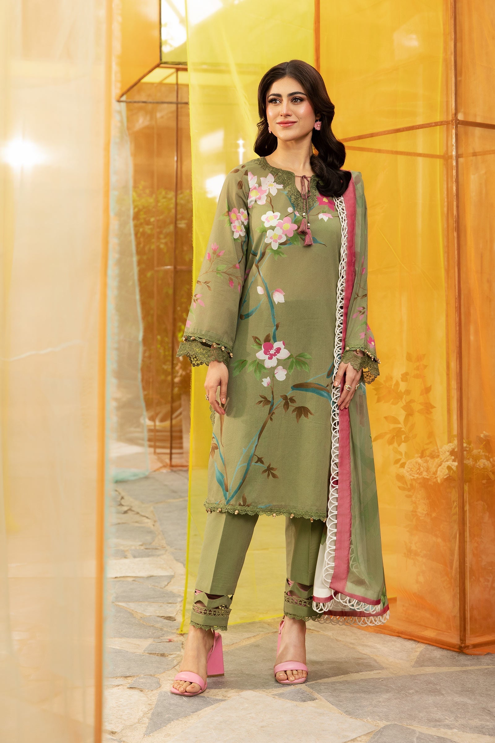 Maria B | M Basic Summer Lawn 25 | MB-CUS25-707A - by - Libasekhas UK - Registered Vendor of : Maria B - 100% Original Designer Dresss