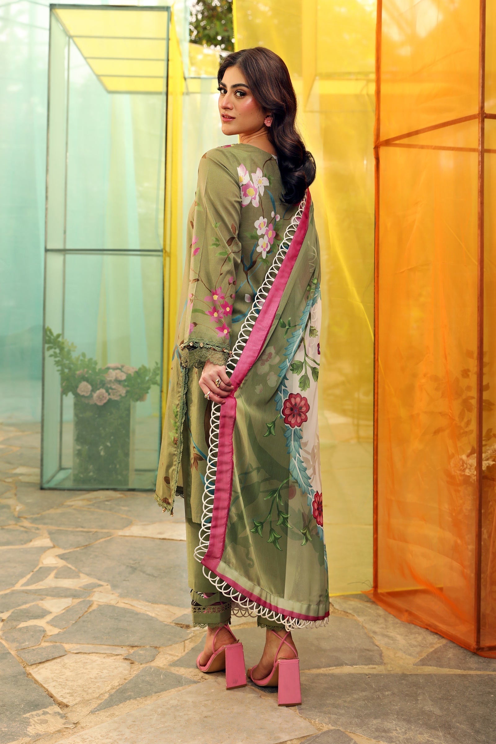 Maria B | M Basic Summer Lawn 25 | MB-CUS25-707A - by - Libasekhas UK - Registered Vendor of : Maria B - 100% Original Designer Dresss