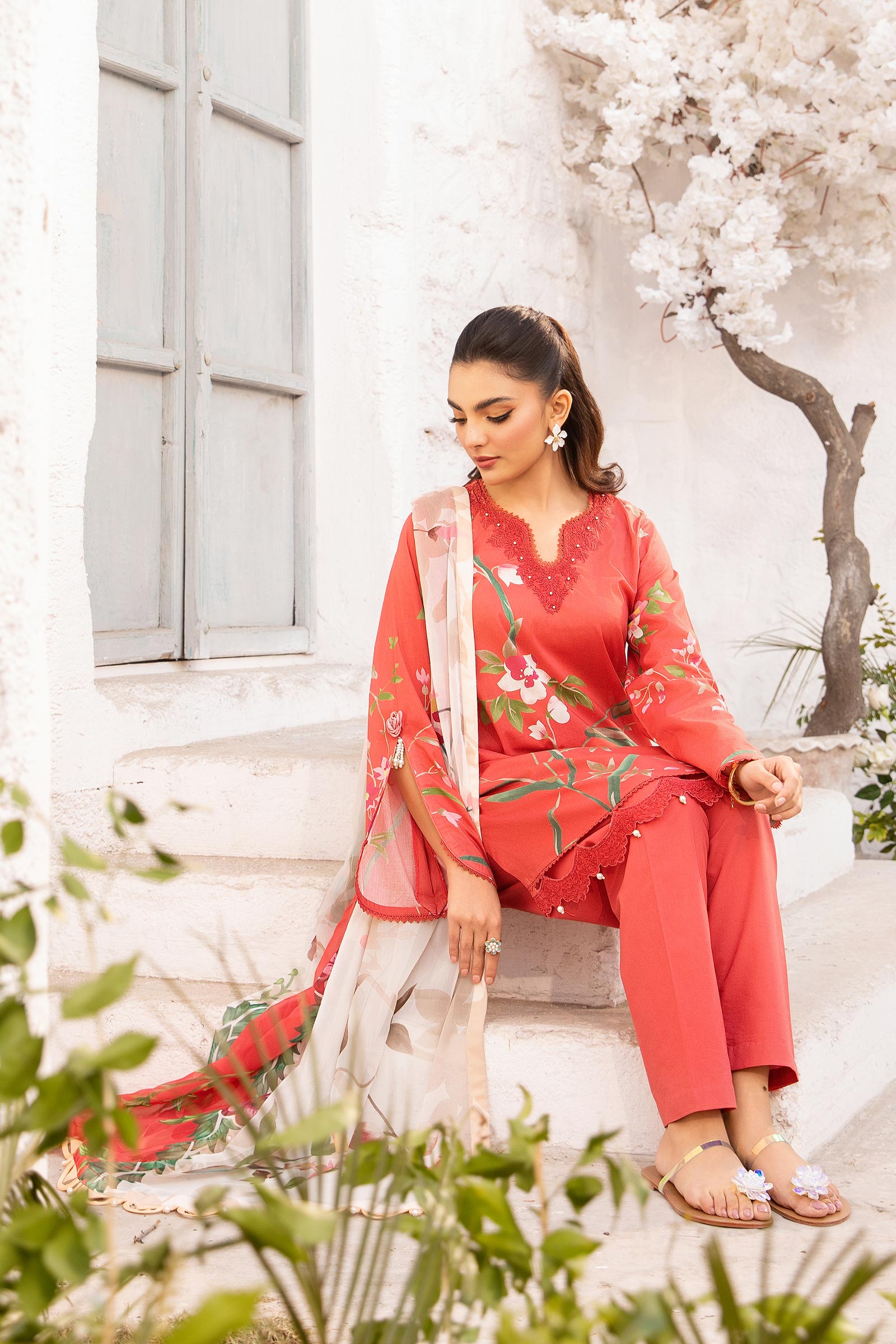 Maria B | M Basic Summer Lawn 25 | MB-CUS25-707B - by - Libasekhas UK - Registered Vendor of : Maria B - 100% Original Designer Dresss