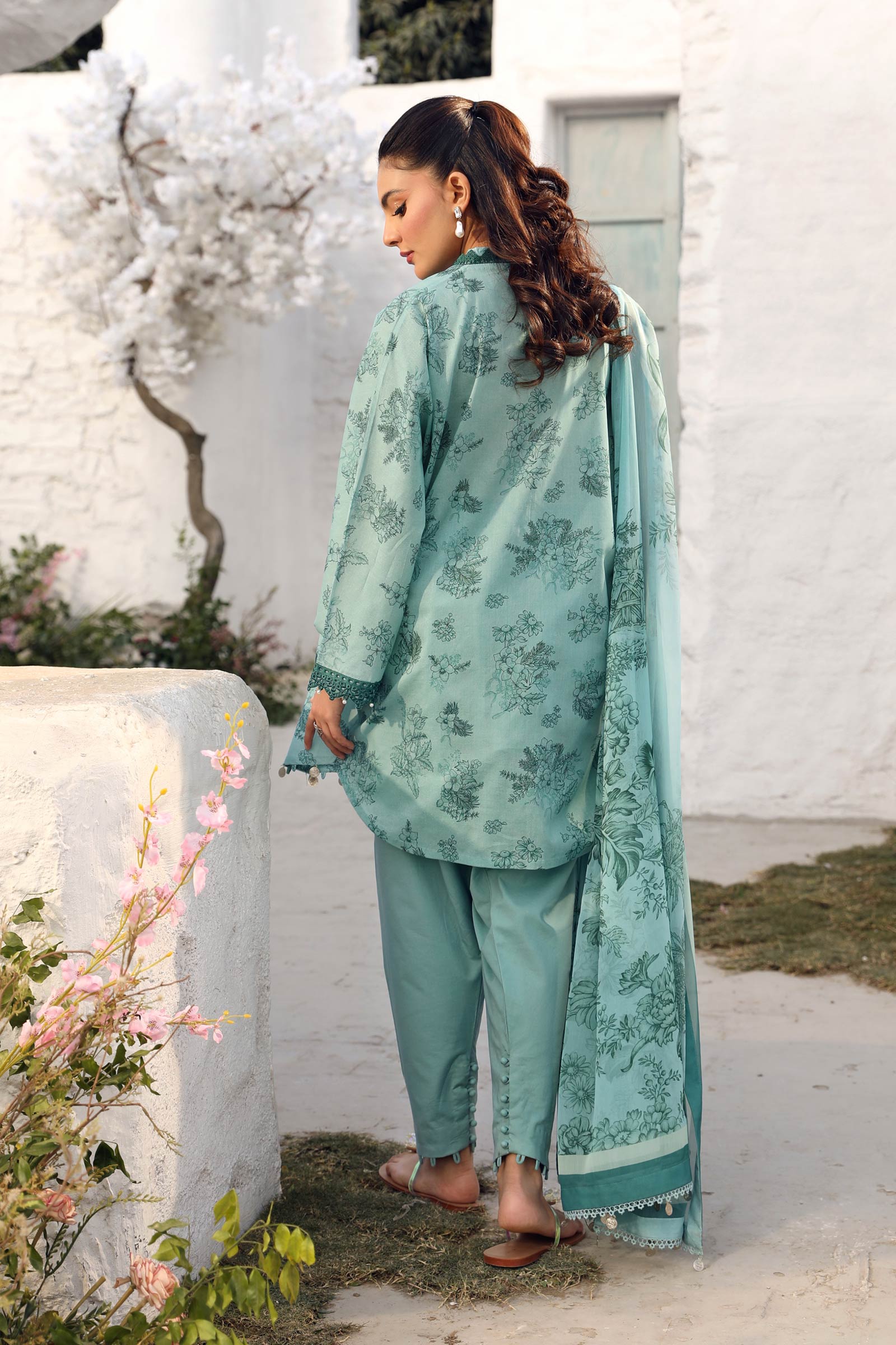 Maria B | M Basic Summer Lawn 25 | MB-CUS25-708B - by - Libasekhas UK - Registered Vendor of : Maria B - 100% Original Designer Dresss