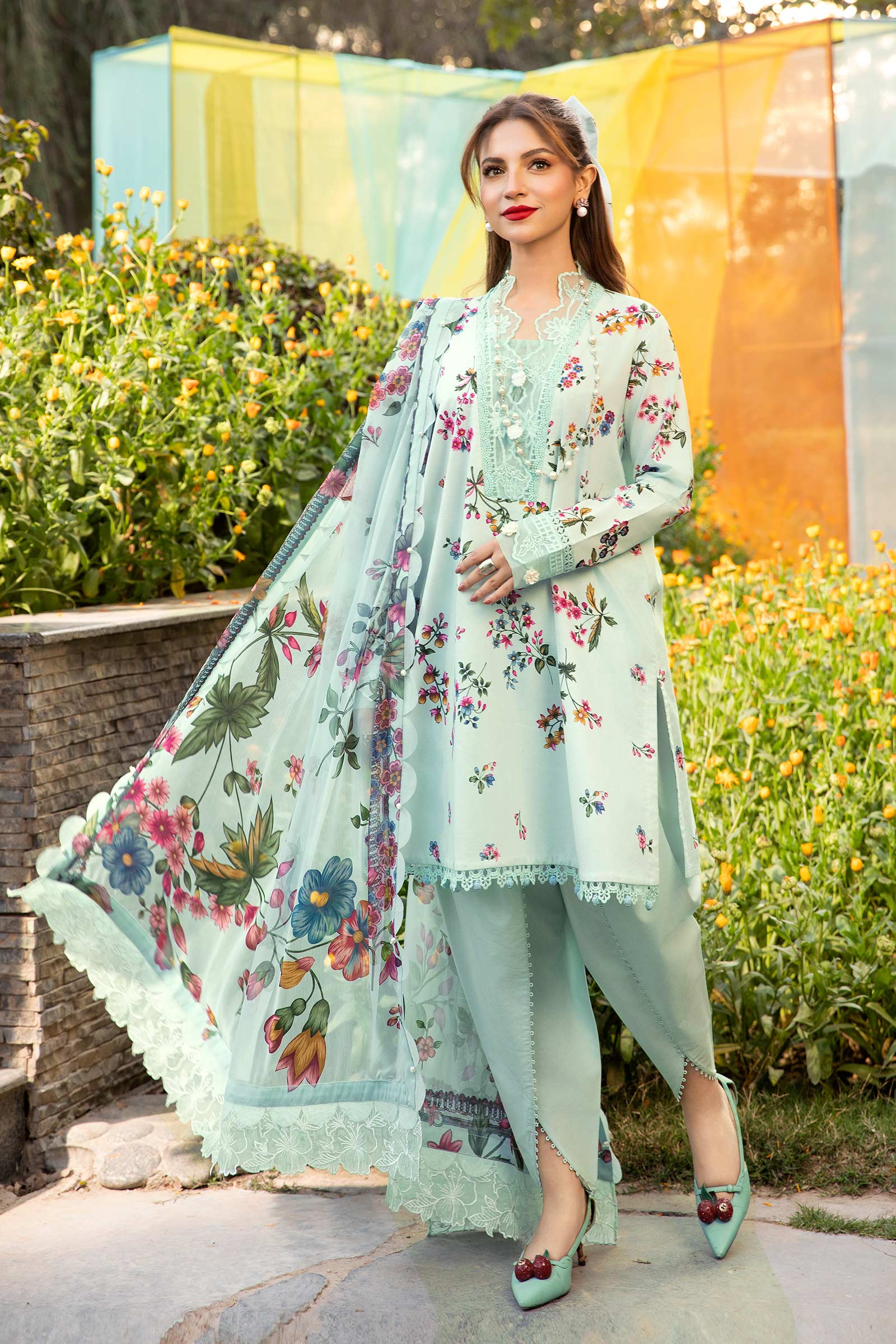 Maria B | M Basic Summer Lawn 25 | MB-CUS25-709B - by - Libasekhas UK - Registered Vendor of : Maria B - 100% Original Designer Dresss