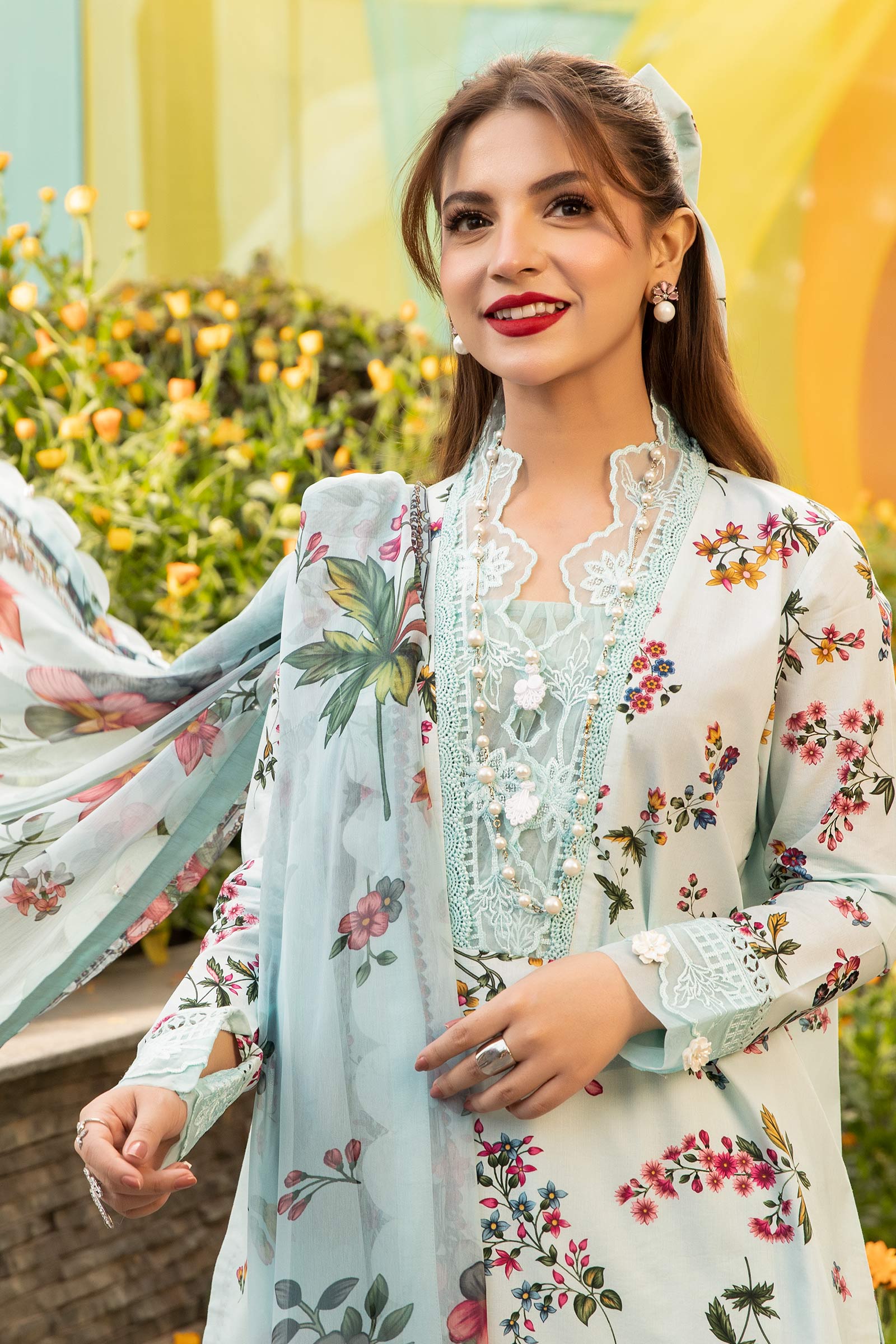 Maria B | M Basic Summer Lawn 25 | MB-CUS25-709B - by - Libasekhas UK - Registered Vendor of : Maria B - 100% Original Designer Dresss
