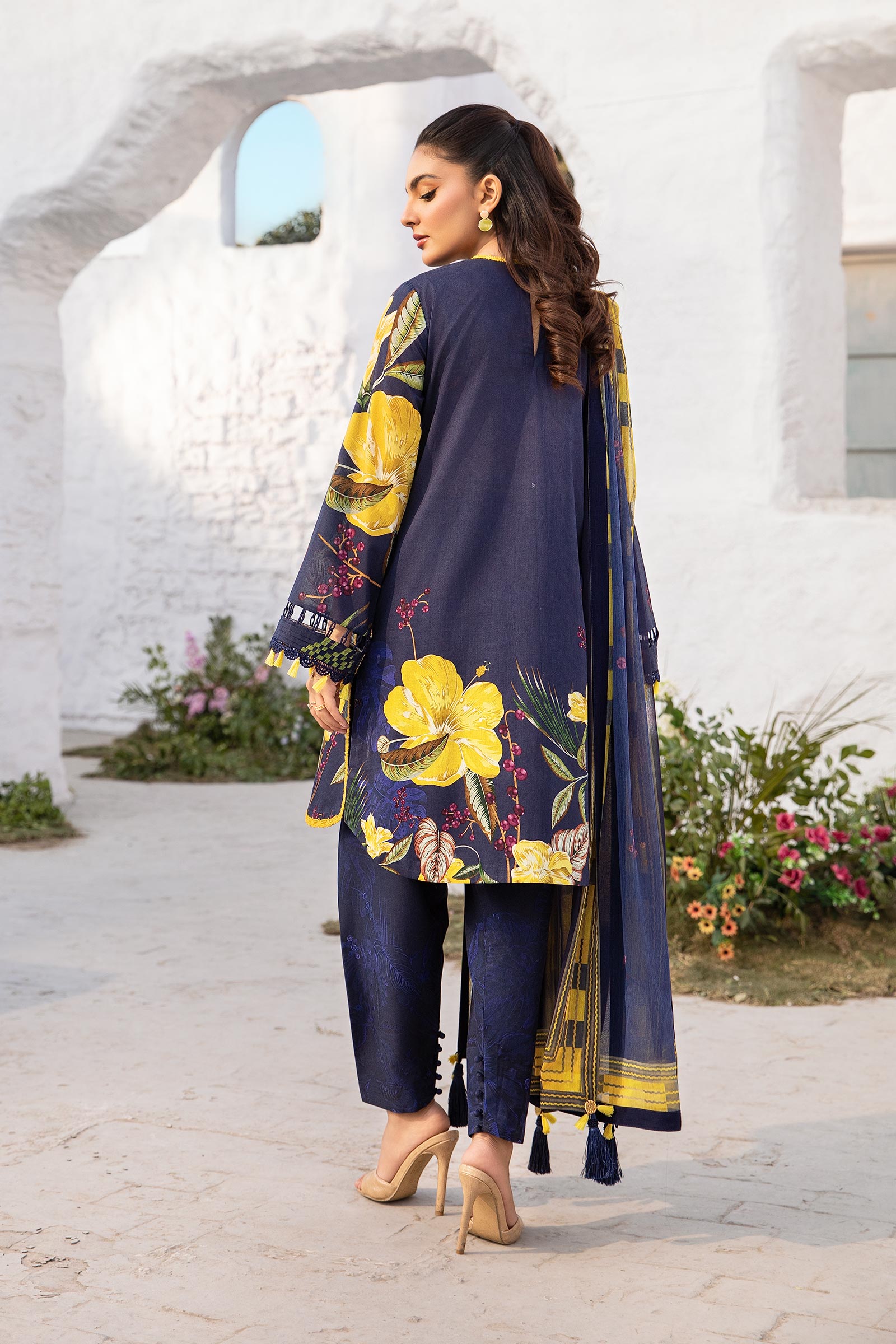 Maria B | M Basic Summer Lawn 25 | MB-CUS25-710B - by - Libasekhas UK - Registered Vendor of : Maria B - 100% Original Designer Dresss