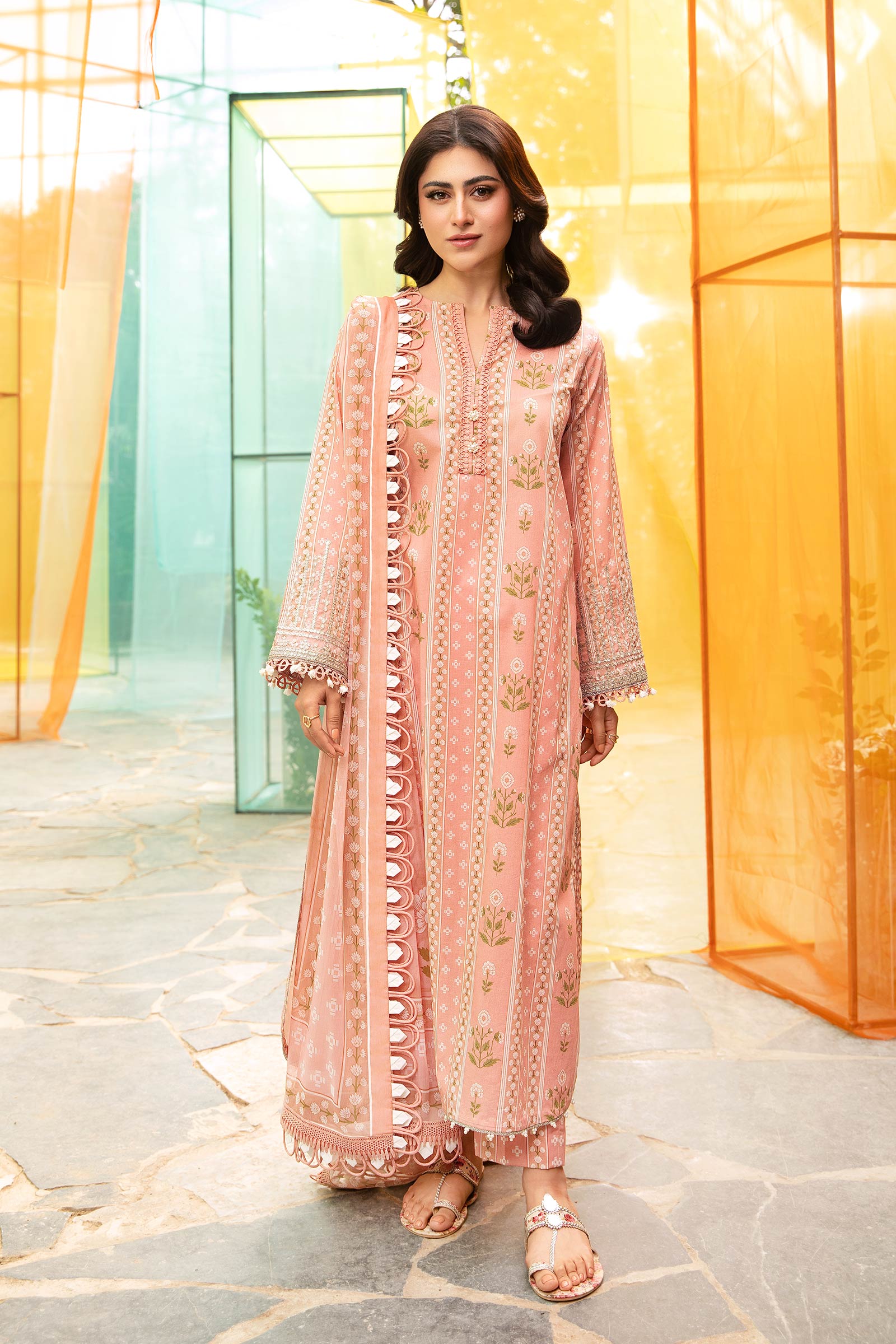 Maria B | M Basic Summer Lawn 25 | MB-CUS25-711B - by - Libasekhas UK - Registered Vendor of : Maria B - 100% Original Designer Dresss