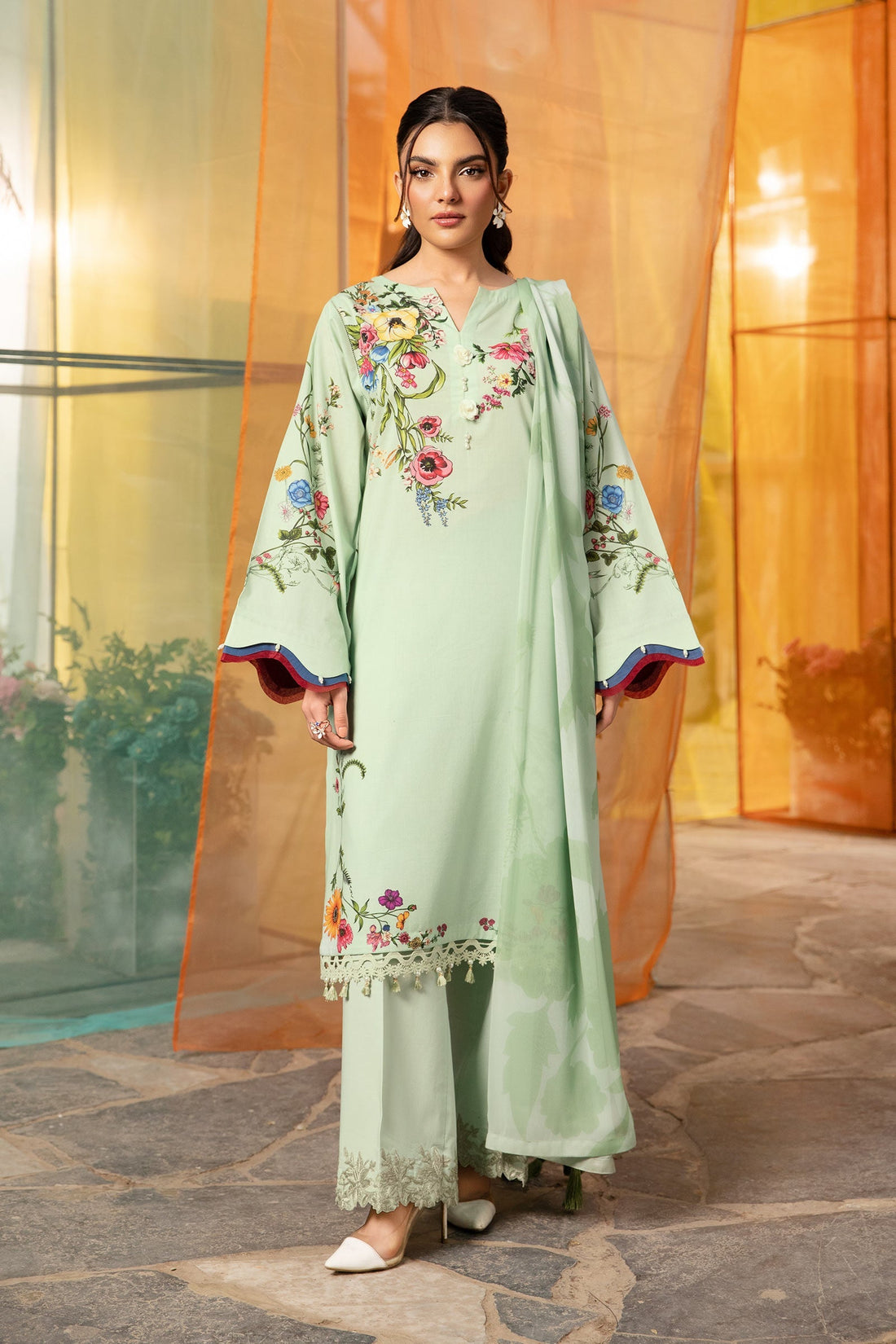 Maria B | M Basic Summer Lawn 25 | MB-CUS25-712B - by - Libasekhas UK - Registered Vendor of : Maria B - 100% Original Designer Dresss