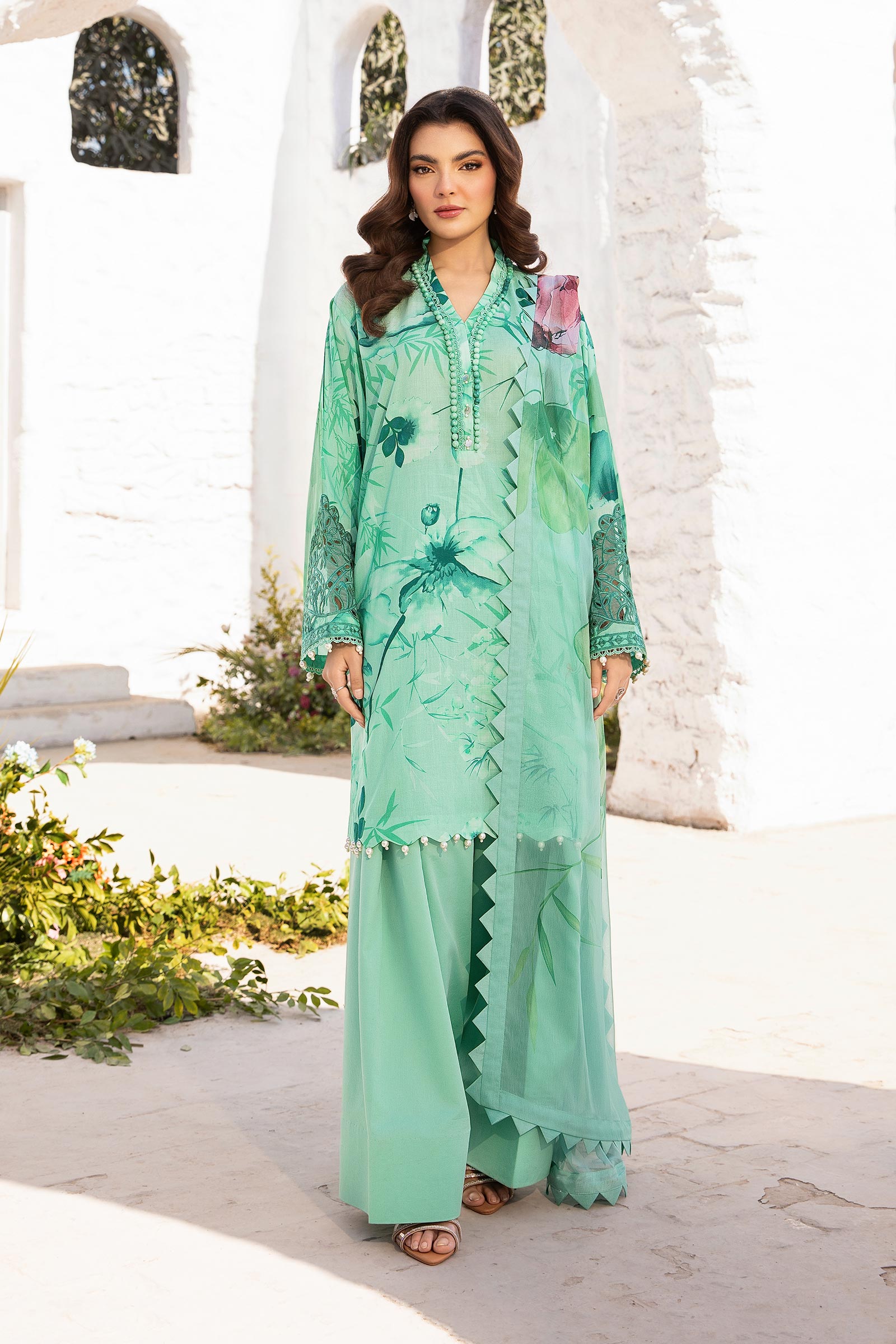 Maria B | M Basic Summer Lawn 25 | MB-CUS25-713A - by - Libasekhas UK - Registered Vendor of : Maria B - 100% Original Designer Dresss