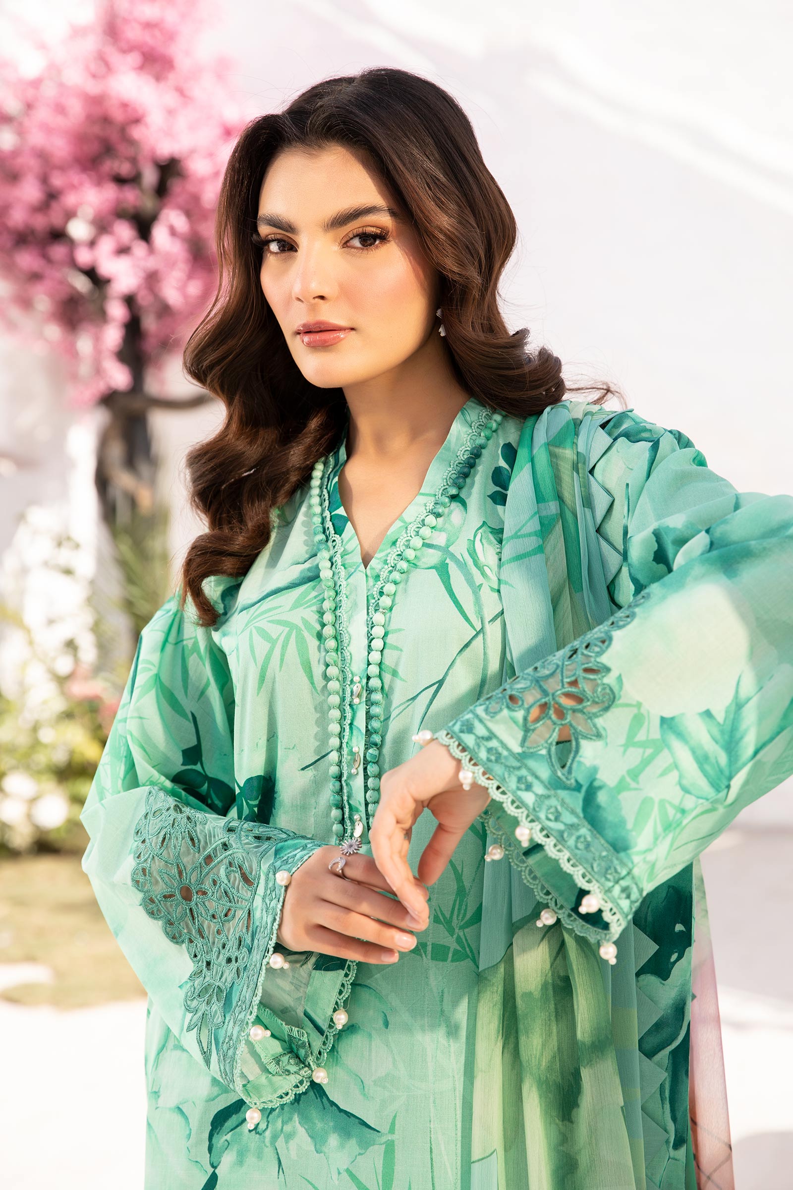 Maria B | M Basic Summer Lawn 25 | MB-CUS25-713A - by - Libasekhas UK - Registered Vendor of : Maria B - 100% Original Designer Dresss