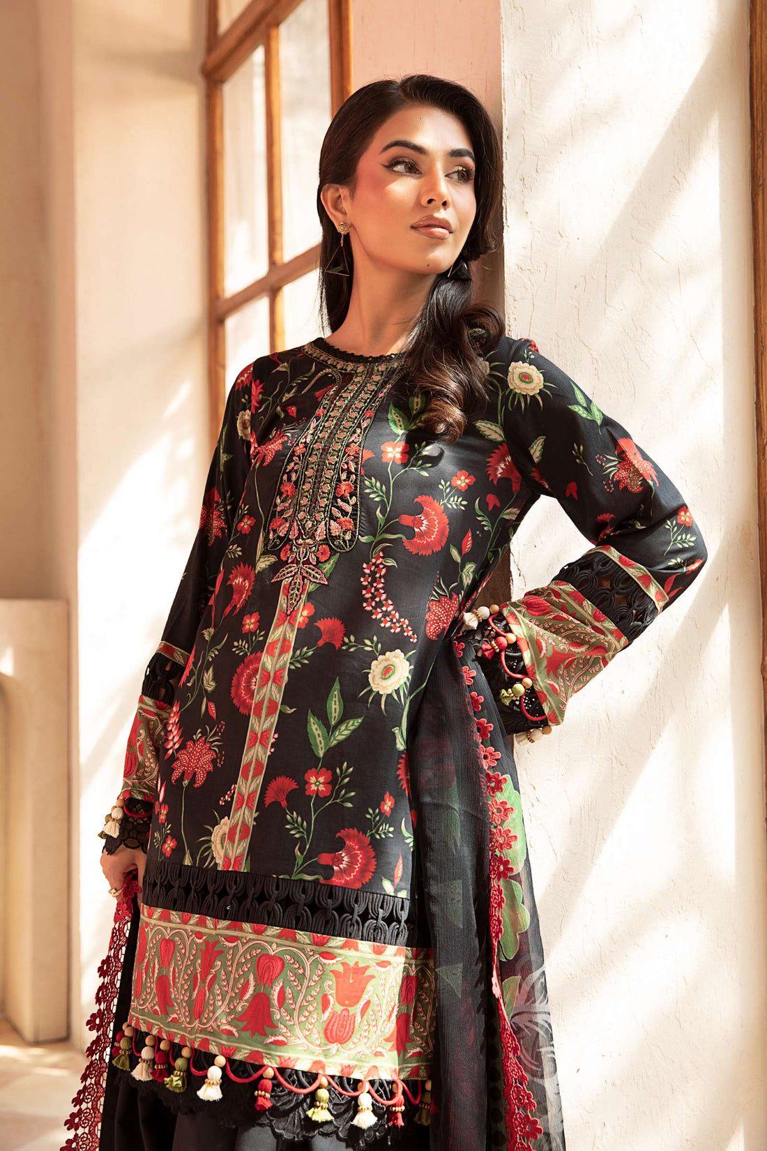 Maria B | Eid Basic Lawn | MB-CUS25-901A - by - Libasekhas UK - Registered Vendor of : Maria B - 100% Original Designer Dresss