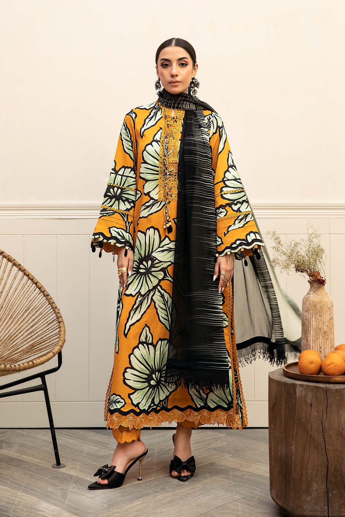 Maria B | Eid Basic Lawn | MB-CUS25-902A - by - Libasekhas UK - Registered Vendor of : Maria B - 100% Original Designer Dresss