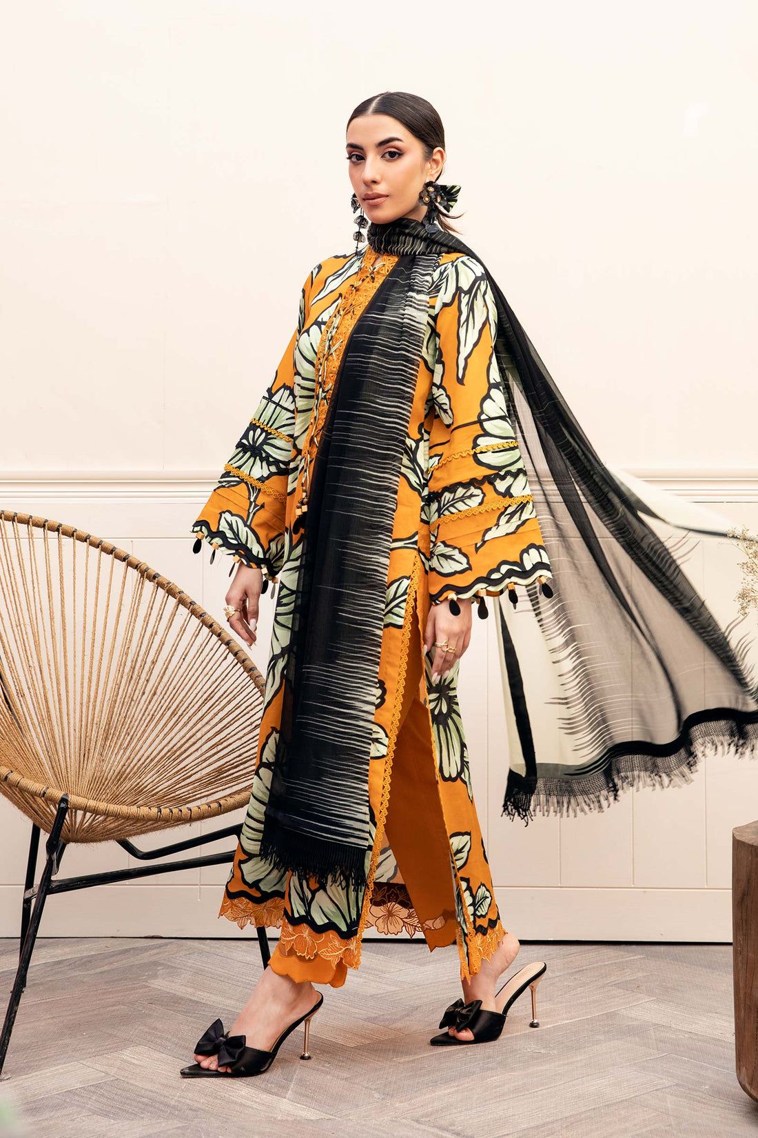 Maria B | Eid Basic Lawn | MB-CUS25-902A - by - Libasekhas UK - Registered Vendor of : Maria B - 100% Original Designer Dresss