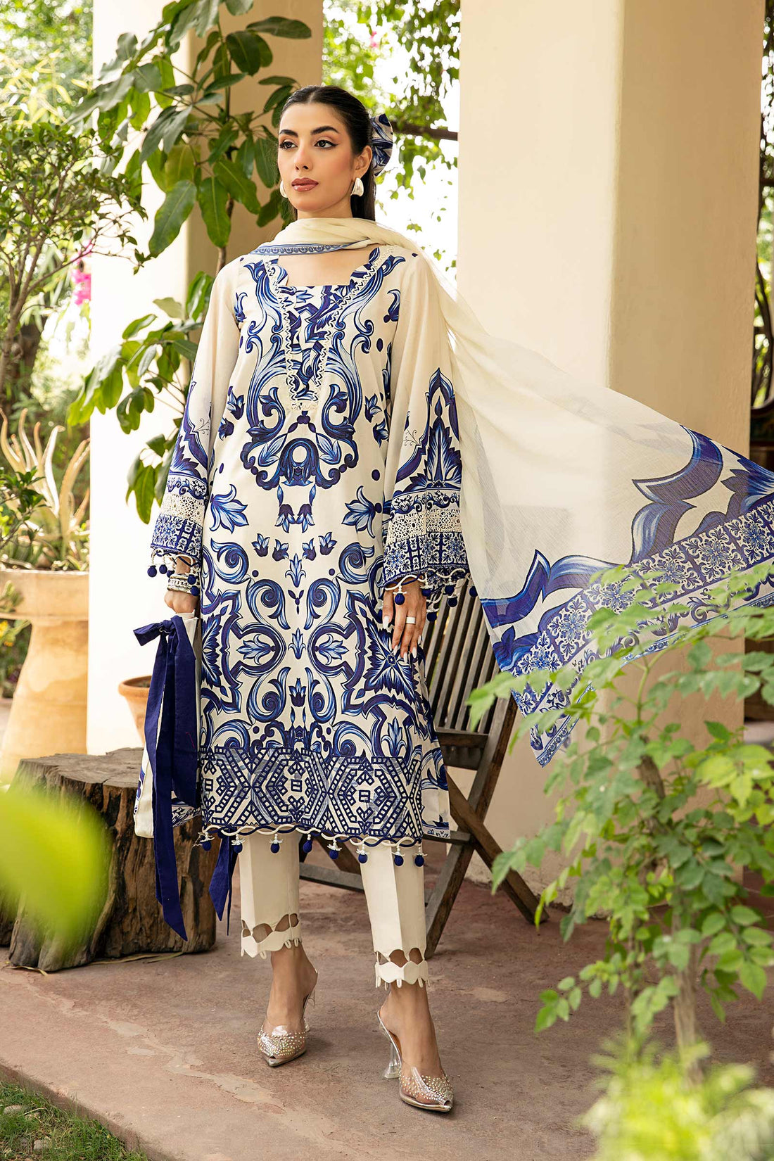Maria B | Eid Basic Lawn | MB-CUS25-904A - by - Libasekhas UK - Registered Vendor of : Maria B - 100% Original Designer Dresss