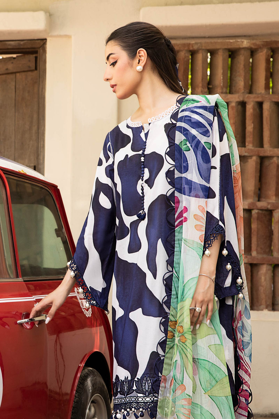 Maria B | Eid Basic Lawn | MB-CUS25-905B - by - Libasekhas UK - Registered Vendor of : Maria B - 100% Original Designer Dresss