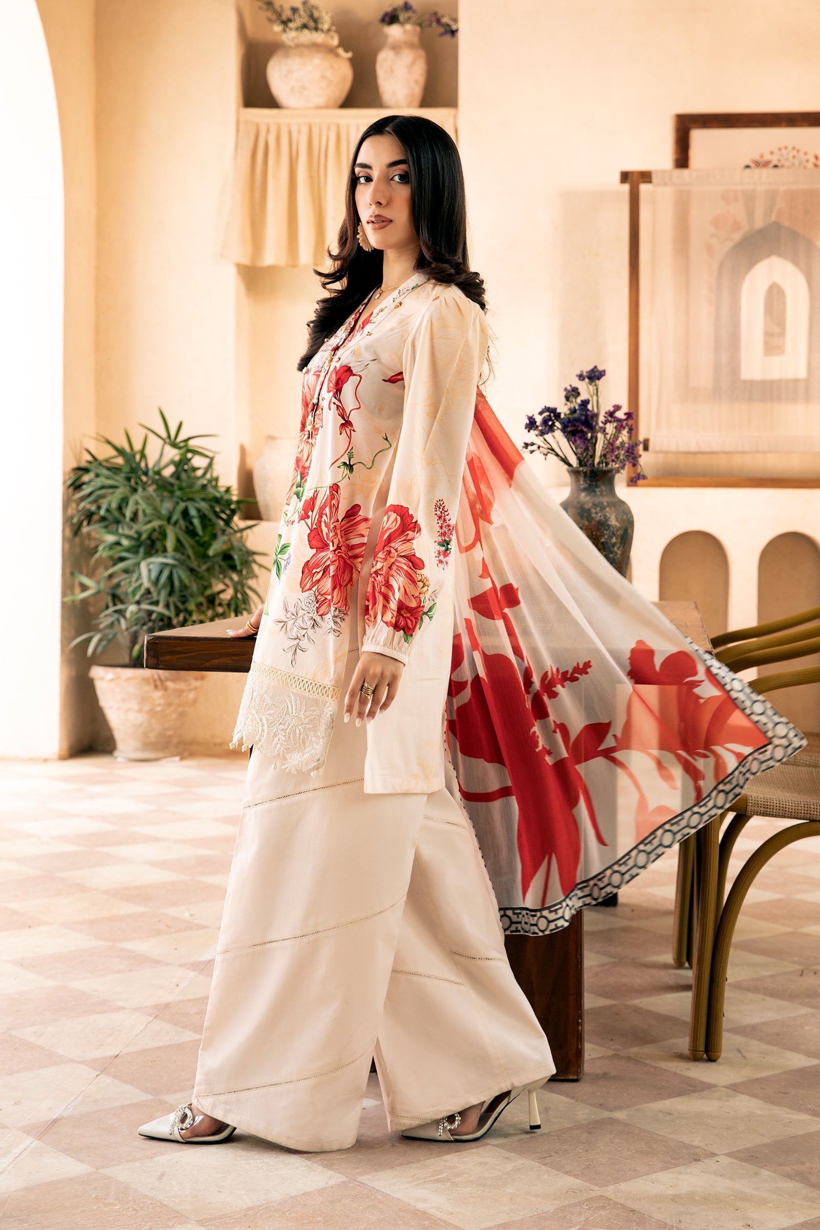 Maria B | Eid Basic Lawn | MB-CUS25-907B - by - Libasekhas UK - Registered Vendor of : Maria B - 100% Original Designer Dresss