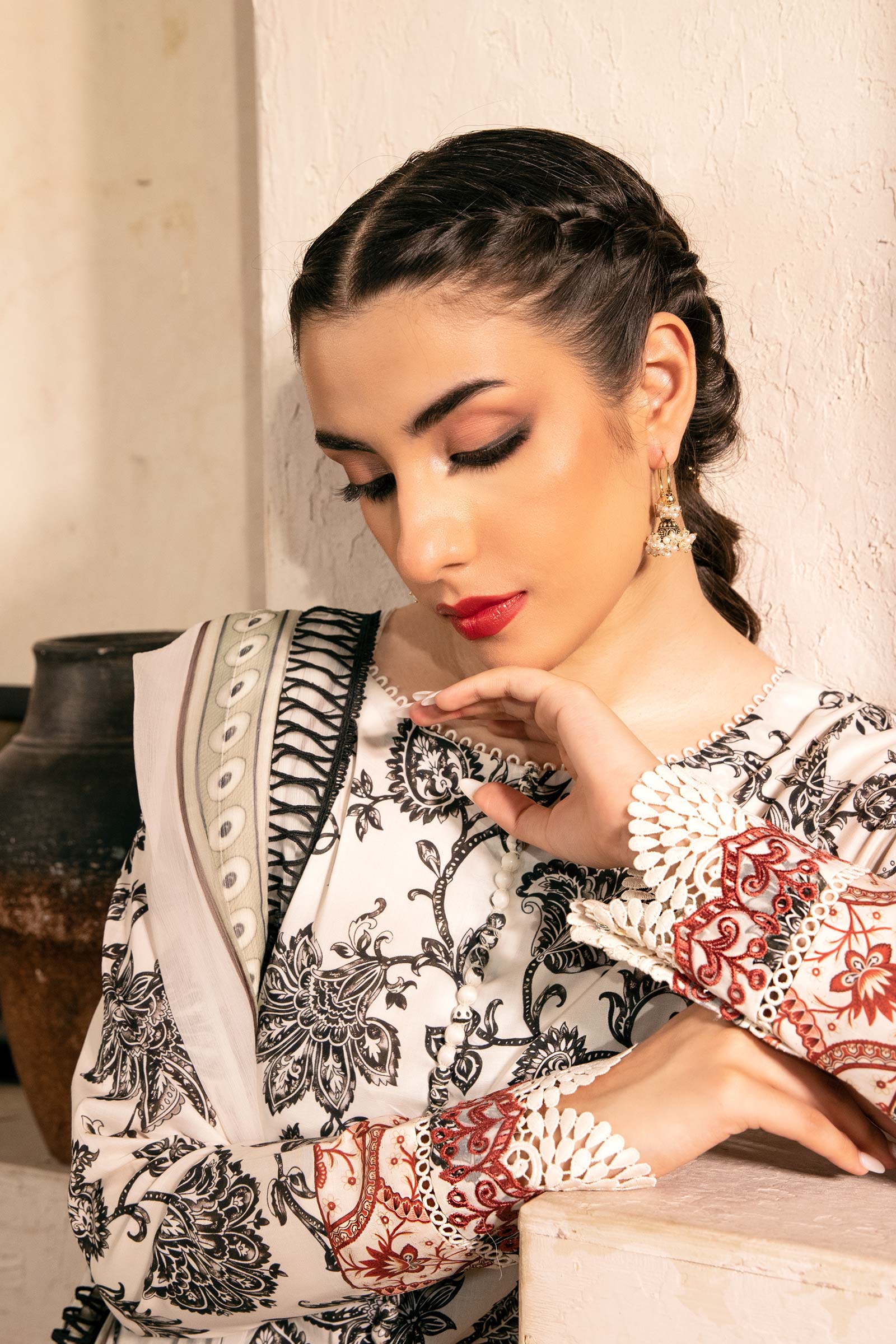 Maria B | Eid Basic Lawn | MB-CUS25-909A - by - Libasekhas UK - Registered Vendor of : Maria B - 100% Original Designer Dresss