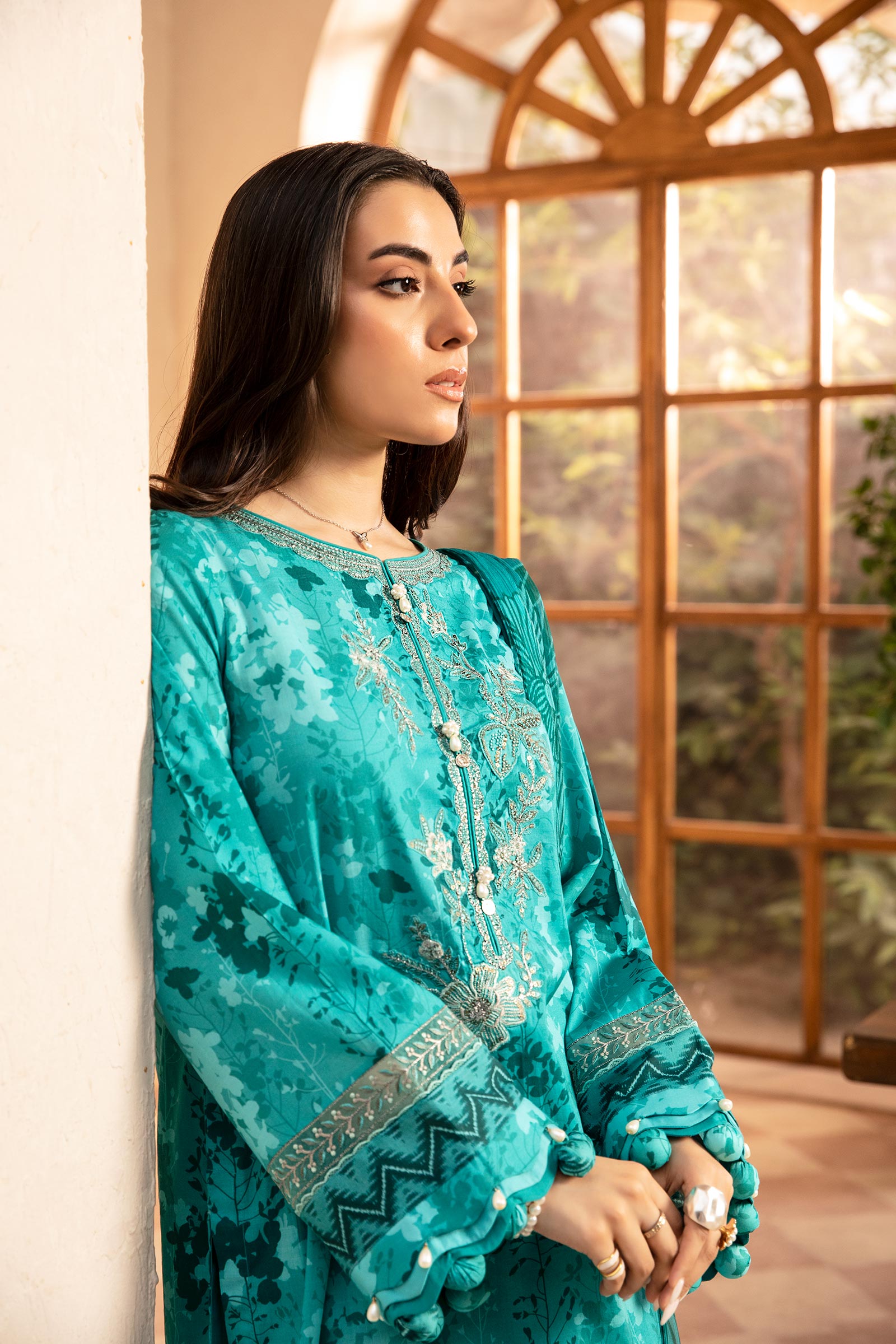 Maria B | Eid Basic Lawn | MB-CUS25-910A - by - Libasekhas UK - Registered Vendor of : Maria B - 100% Original Designer Dresss