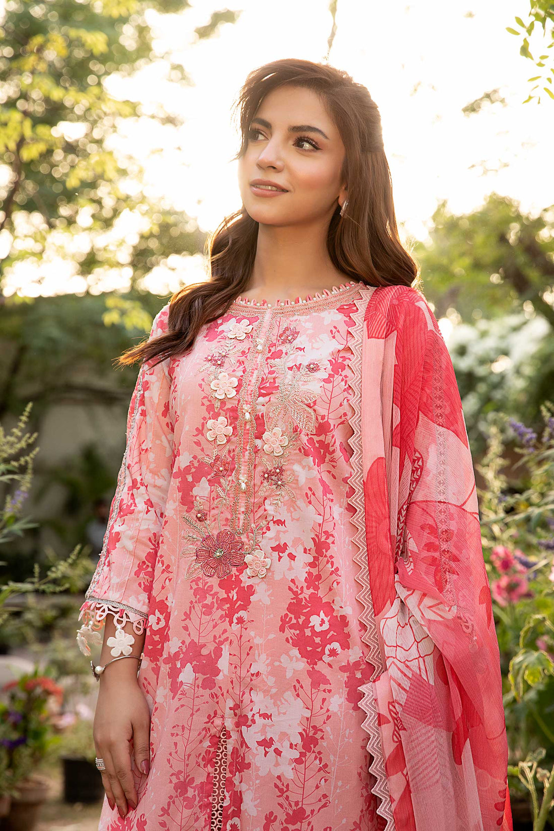 Maria B | Eid Basic Lawn | MB-CUS25-910B - by - Libasekhas UK - Registered Vendor of : Maria B - 100% Original Designer Dresss