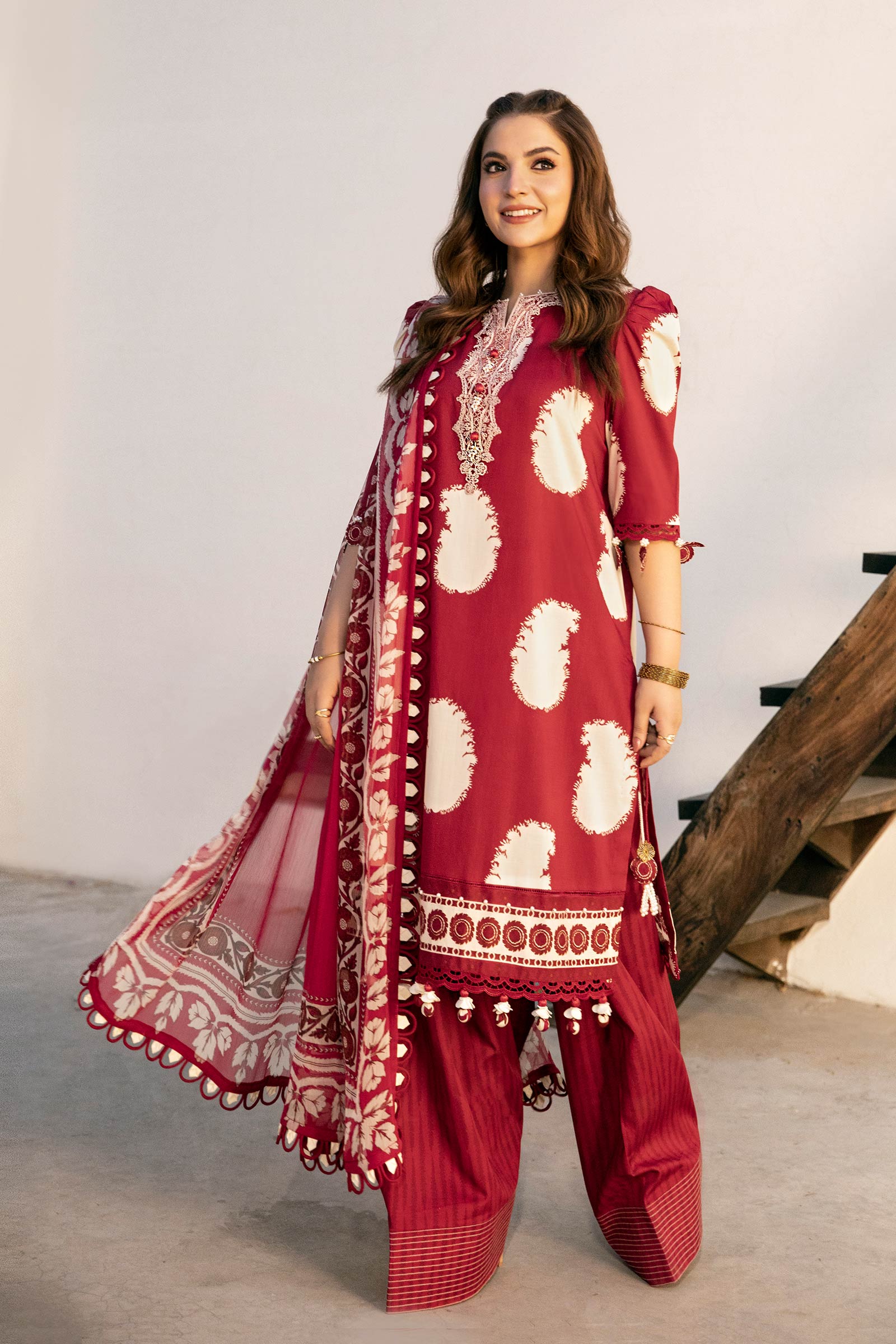 Maria B | Eid Basic Lawn | MB-CUS25-911A - by - Libasekhas UK - Registered Vendor of : Maria B - 100% Original Designer Dresss