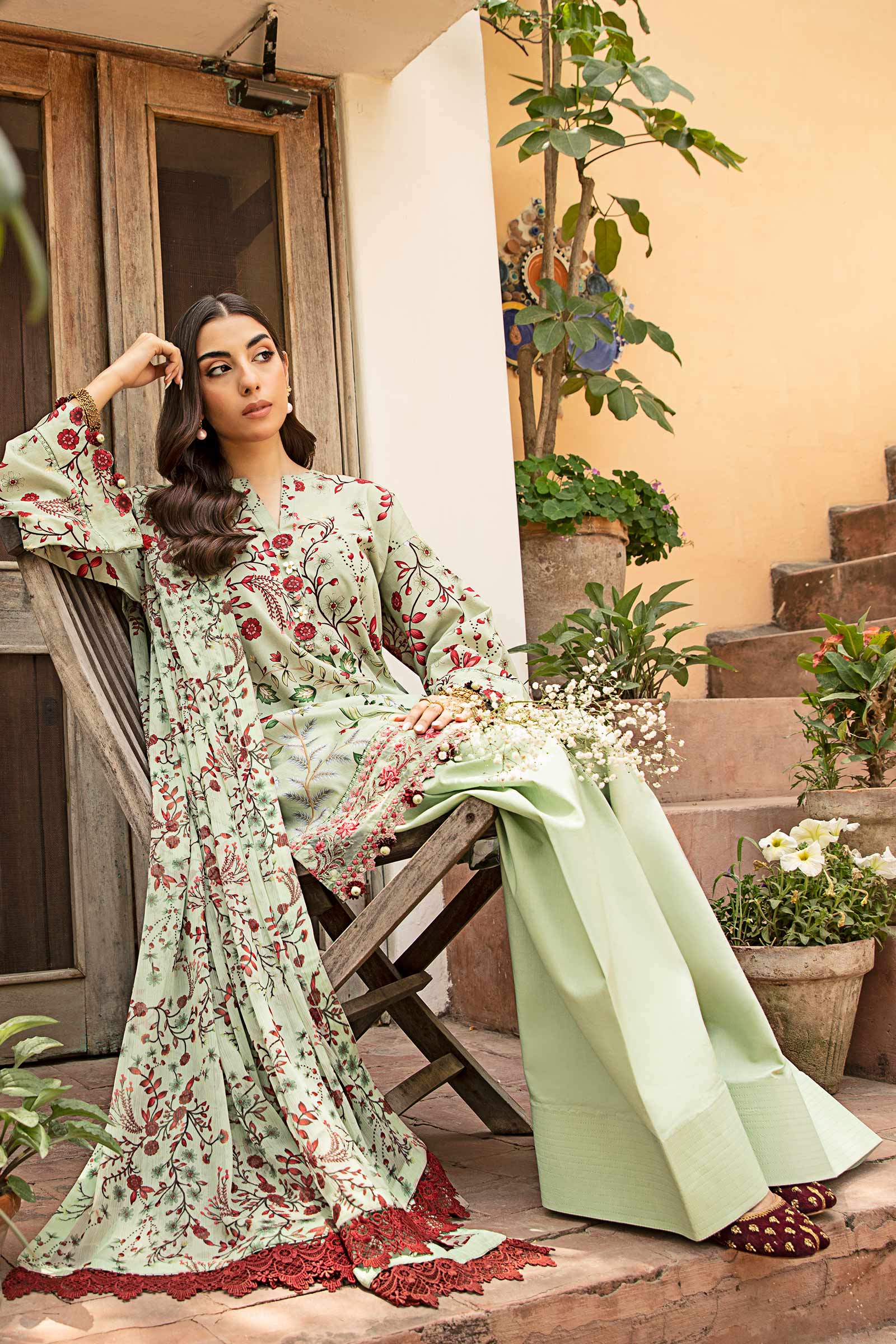 Maria B | Eid Basic Lawn | MB-CUS25-912B - by - Libasekhas UK - Registered Vendor of : Maria B - 100% Original Designer Dresss