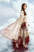Maria B | M Basics Dreamscape Eid Lawn | MB-CUSV14-01A - by Libasekhas UK - Registered Vendor of : Maria B - 100% Original Designer Dress