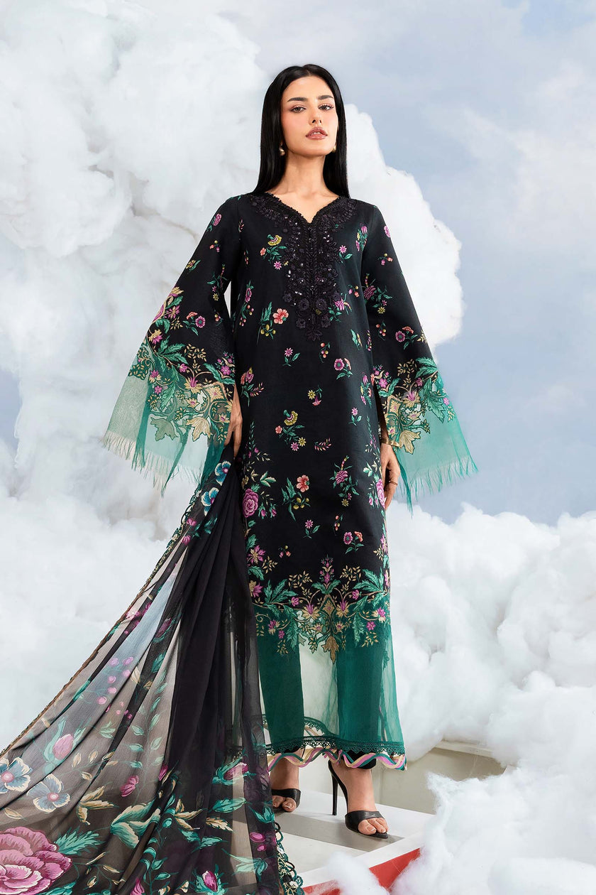 Maria B | M Basics Dreamscape Eid Lawn | MB-CUSV14-01B - by Libasekhas UK - Registered Vendor of : Maria B - 100% Original Designer Dress