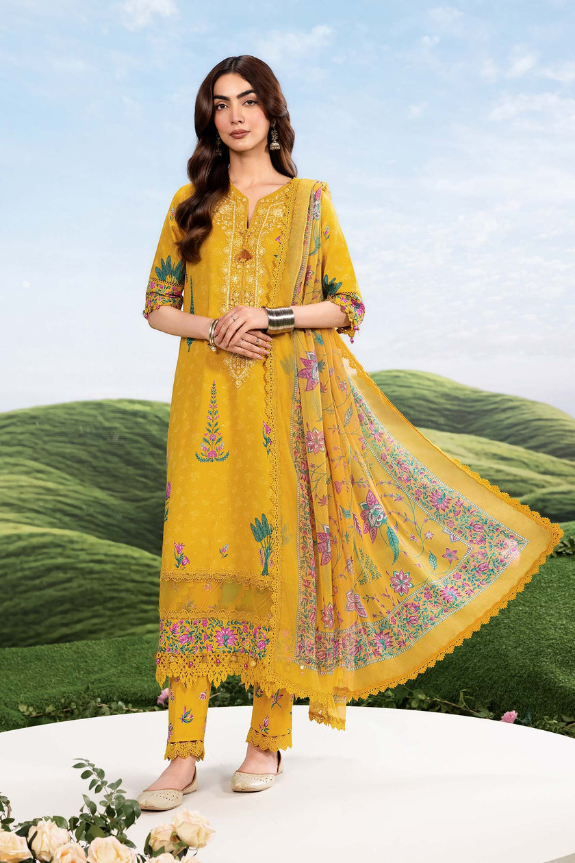 Maria B | M Basics Dreamscape Eid Lawn | MB-CUSV14-03A - by Libasekhas UK - Registered Vendor of : Maria B - 100% Original Designer Dress