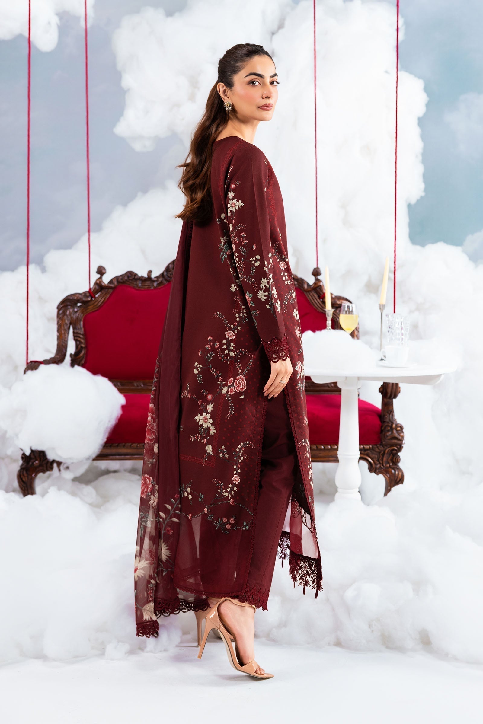Maria B | M Basics Dreamscape Eid Lawn | MB-CUSV14-07A - by Libasekhas UK - Registered Vendor of : Maria B - 100% Original Designer Dress