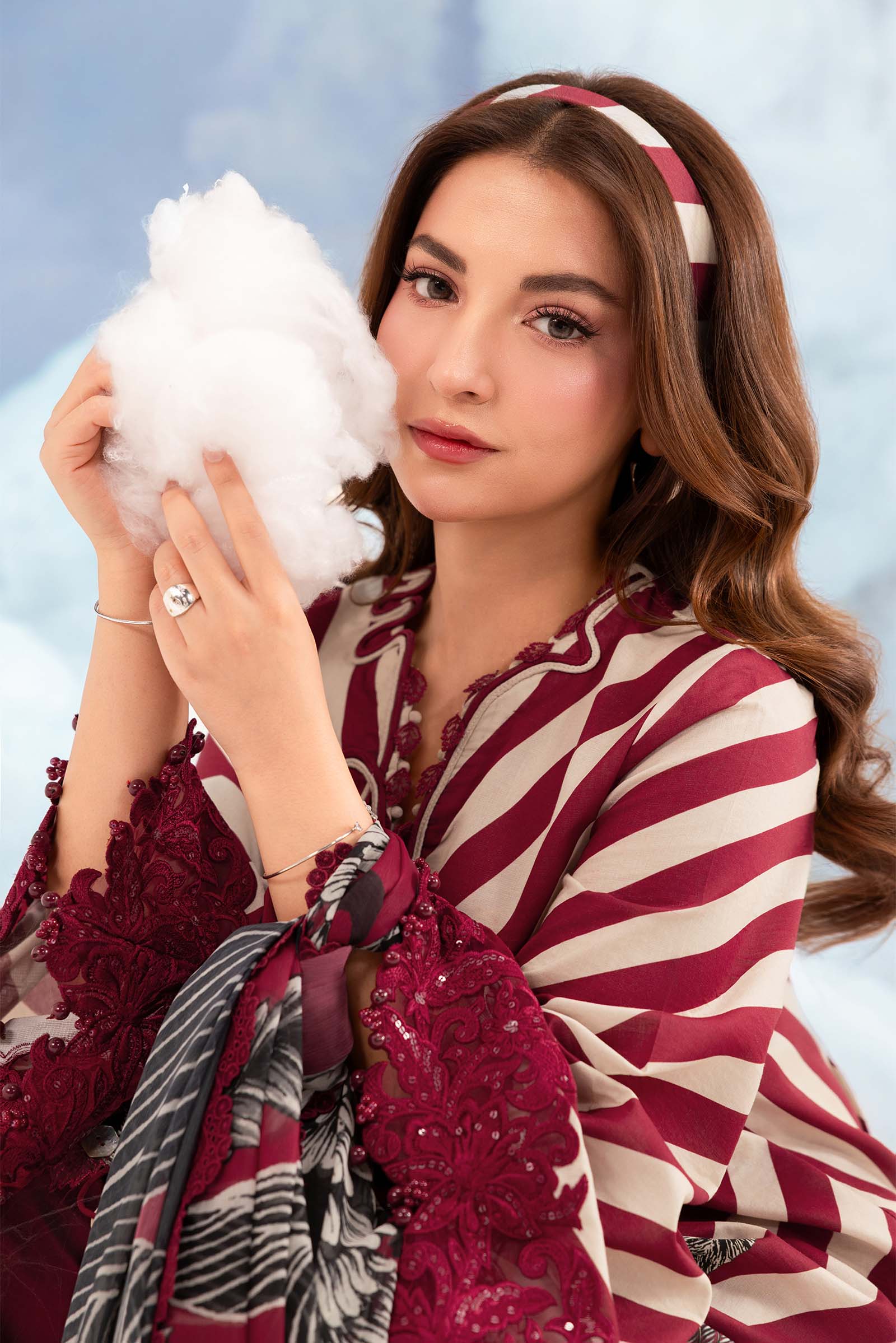 Maria B | M Basics Dreamscape Eid Lawn | MB-CUSV14-08B - by Libasekhas UK - Registered Vendor of : Maria B - 100% Original Designer Dress