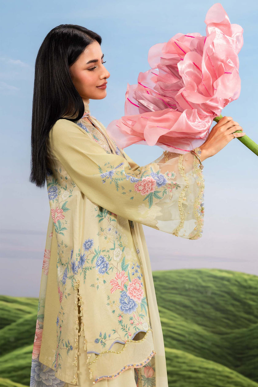 Maria B | M Basics Dreamscape Eid Lawn | MB-CUSV14-11A - by Libasekhas UK - Registered Vendor of : Maria B - 100% Original Designer Dress