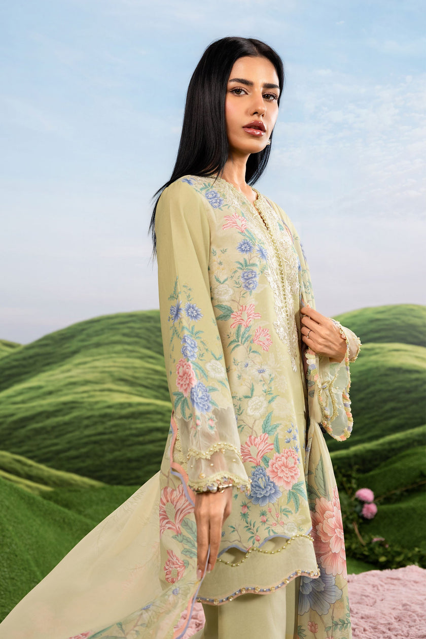 Maria B | M Basics Dreamscape Eid Lawn | MB-CUSV14-11A - by Libasekhas UK - Registered Vendor of : Maria B - 100% Original Designer Dress