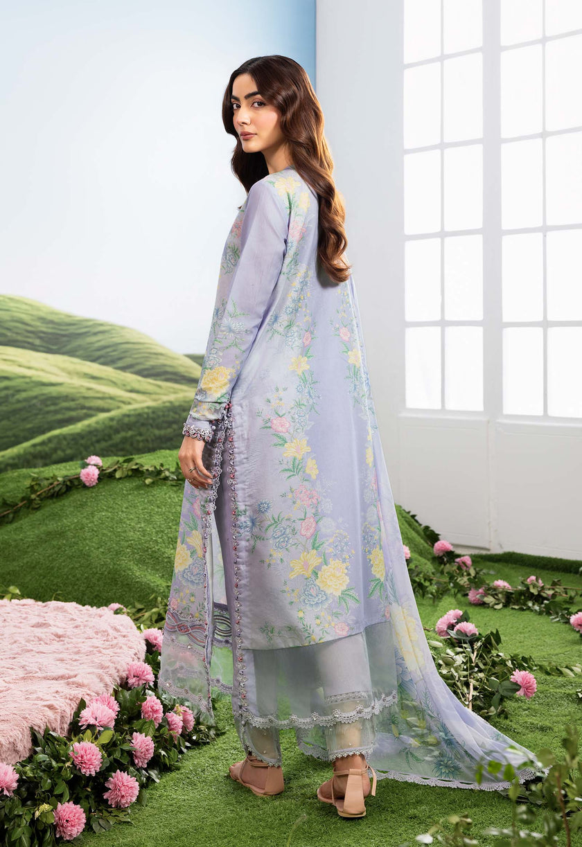 Maria B | M Basics Dreamscape Eid Lawn | MB-CUSV14-11B - by Libasekhas UK - Registered Vendor of : Maria B - 100% Original Designer Dress