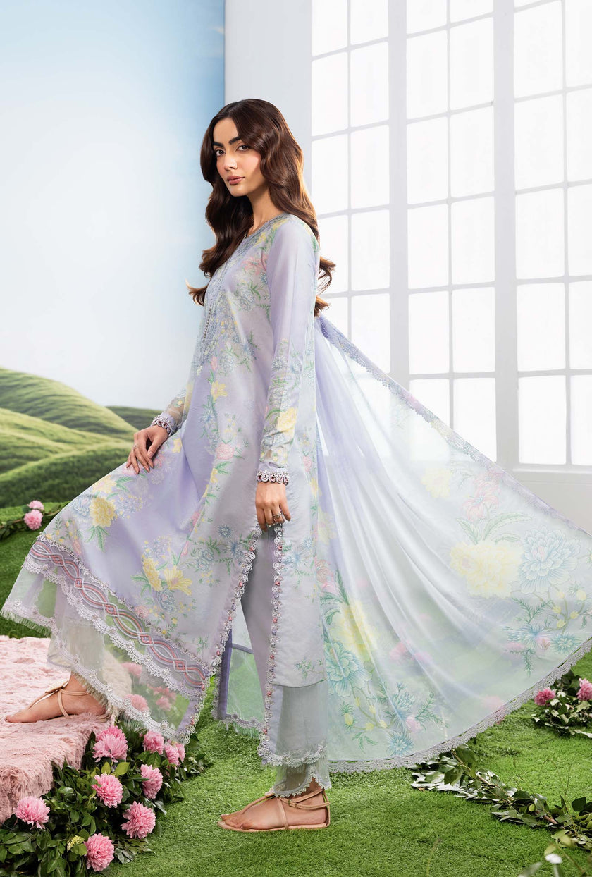 Maria B | M Basics Dreamscape Eid Lawn | MB-CUSV14-11B - by Libasekhas UK - Registered Vendor of : Maria B - 100% Original Designer Dress