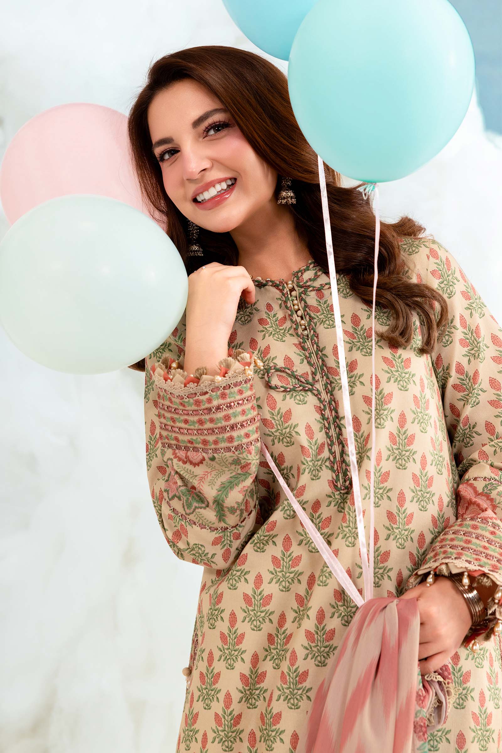 Maria B | M Basics Dreamscape Eid Lawn | MB-CUSV14-12A - by Libasekhas UK - Registered Vendor of : Maria B - 100% Original Designer Dress