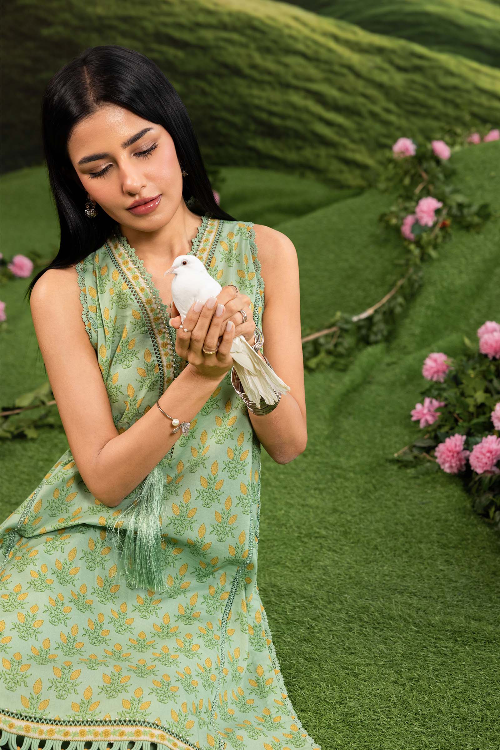 Maria B | M Basics Dreamscape Eid Lawn | MB-CUSV14-12B - by Libasekhas UK - Registered Vendor of : Maria B - 100% Original Designer Dress