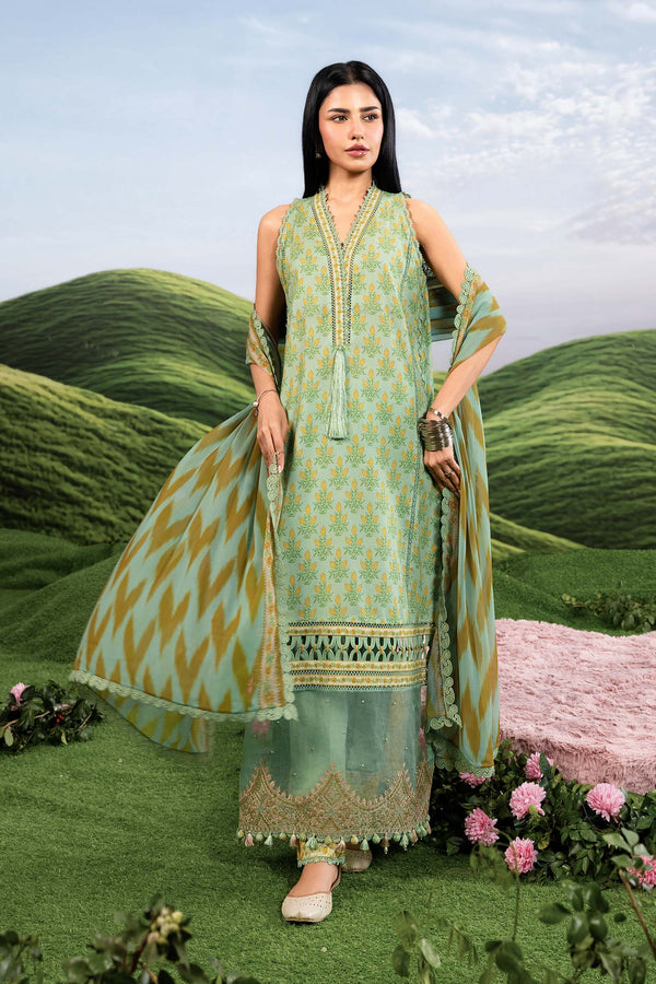 Maria B | M Basics Dreamscape Eid Lawn | MB-CUSV14-12B - by Libasekhas UK - Registered Vendor of : Maria B - 100% Original Designer Dress